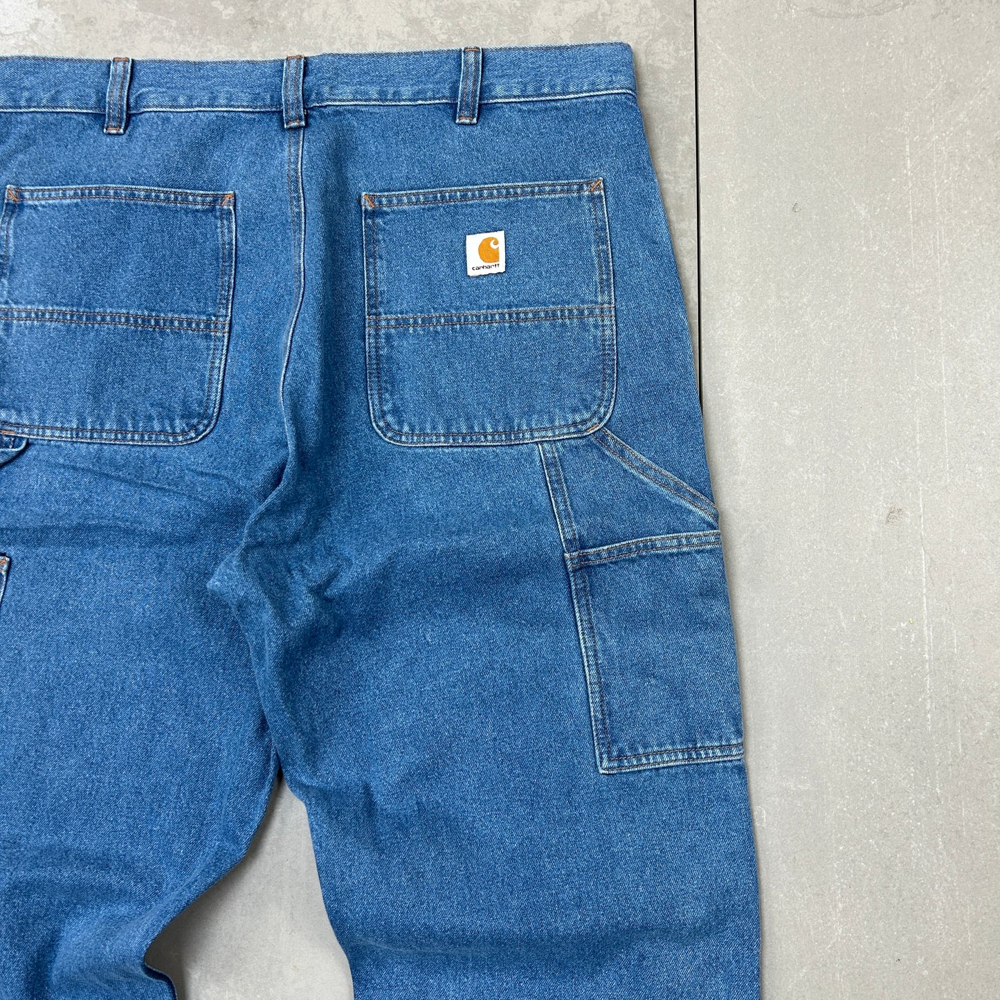 New Carhartt Double Knee Carpenter Blue Jeans - 36