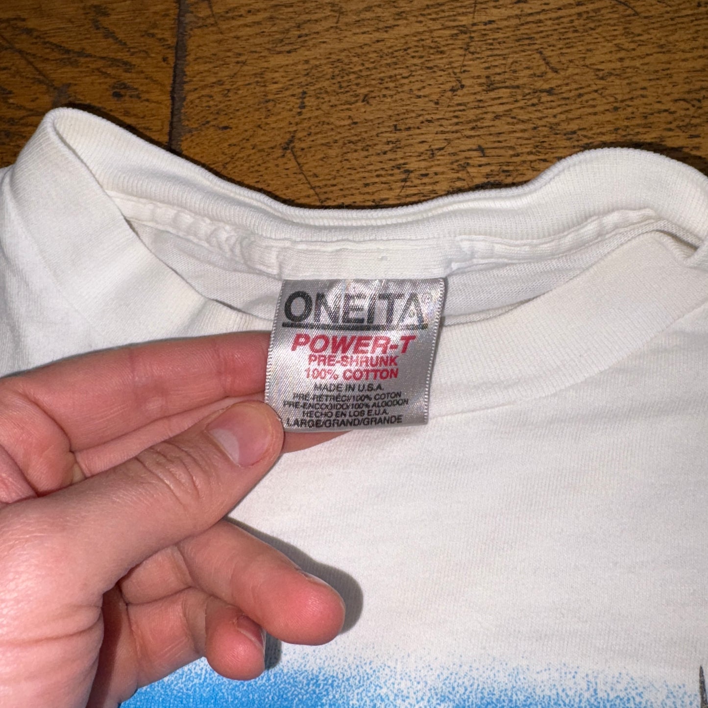 Vintage 90s Fishing White Single Stitch Graphic T-Shirt - M