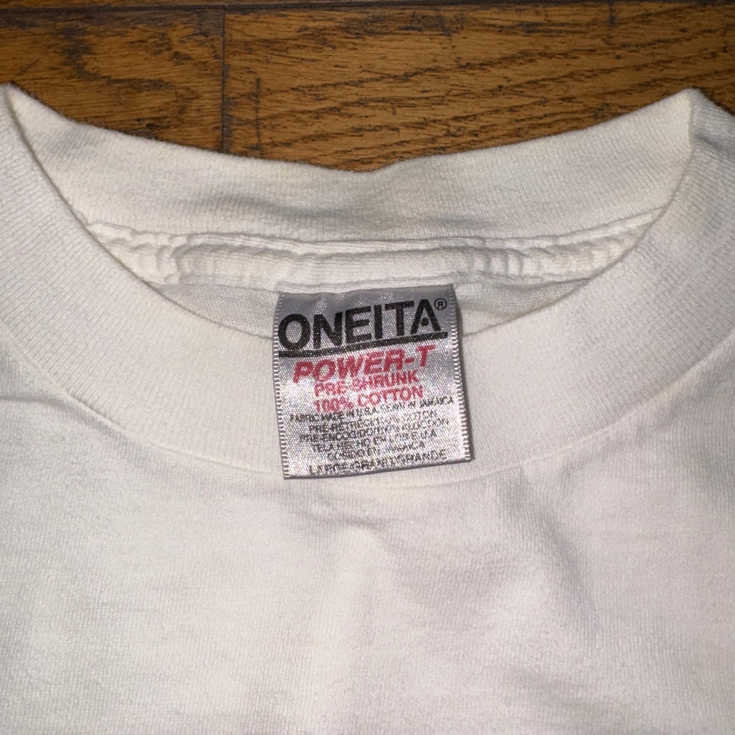 Vintage 1992 Mum White Funny Single Stitch Graphic T-Shirt - M