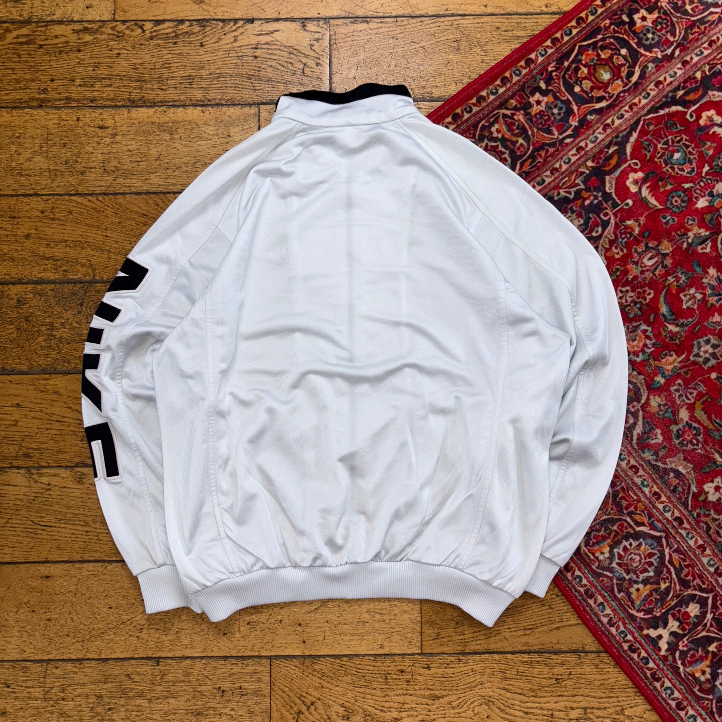 Vintage Nike 90s White Tracksuit Track Shell Windbreaker Jacket - M