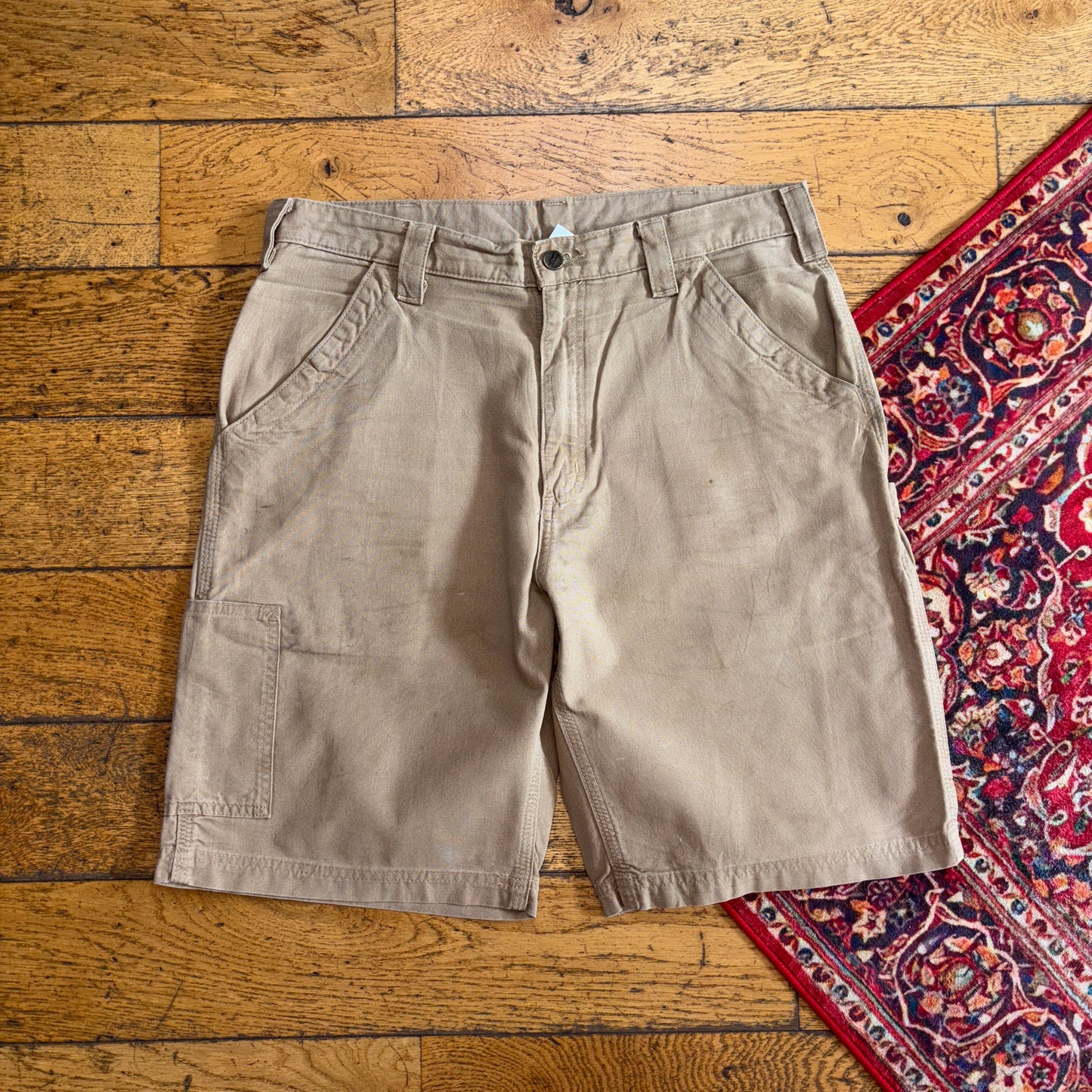 Vintage Carhartt Brown Workwear Baggy Carpenter Shorts - 34