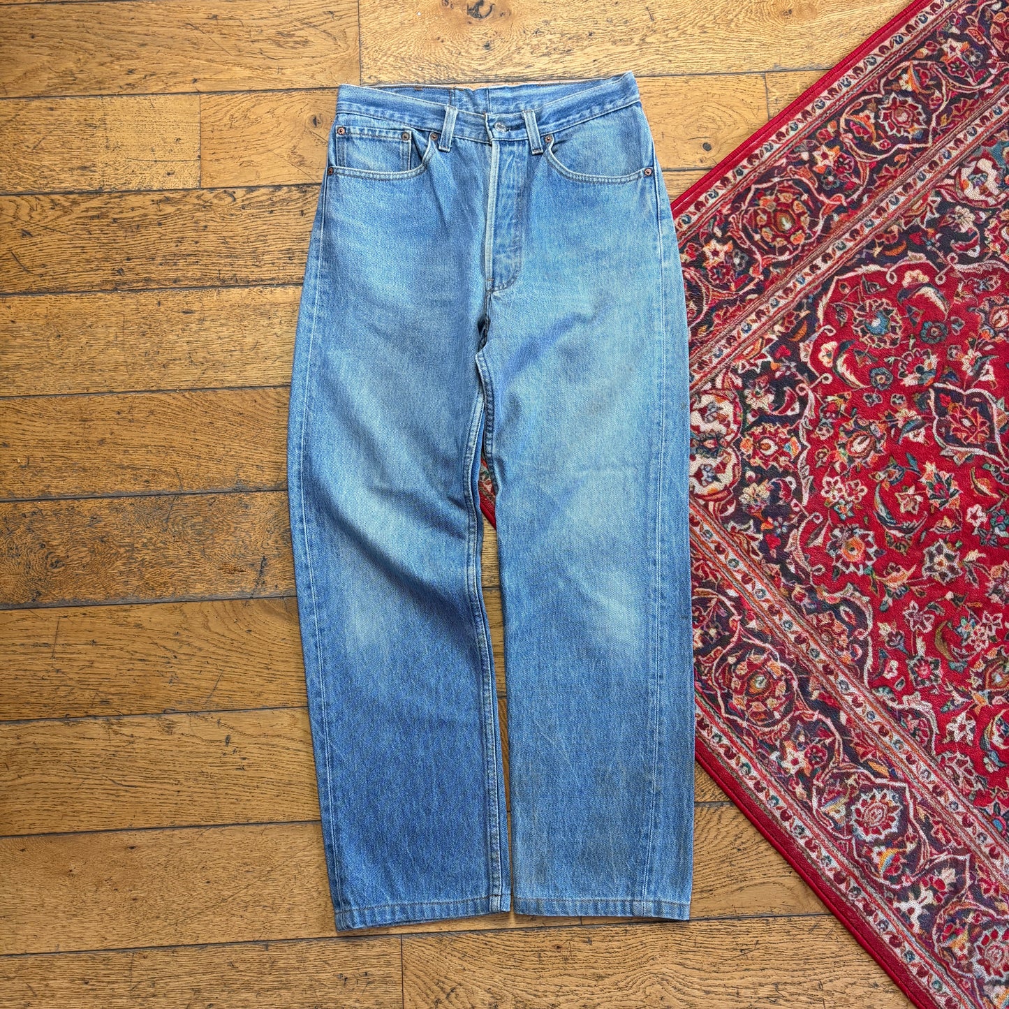 Vintage Levis 501 Straight Blue Denim Jeans - 30S