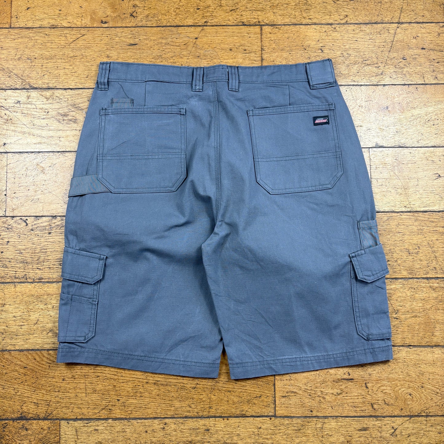 Vintage Dickies Workwear Carpenter Grey Baggy Shorts - 36