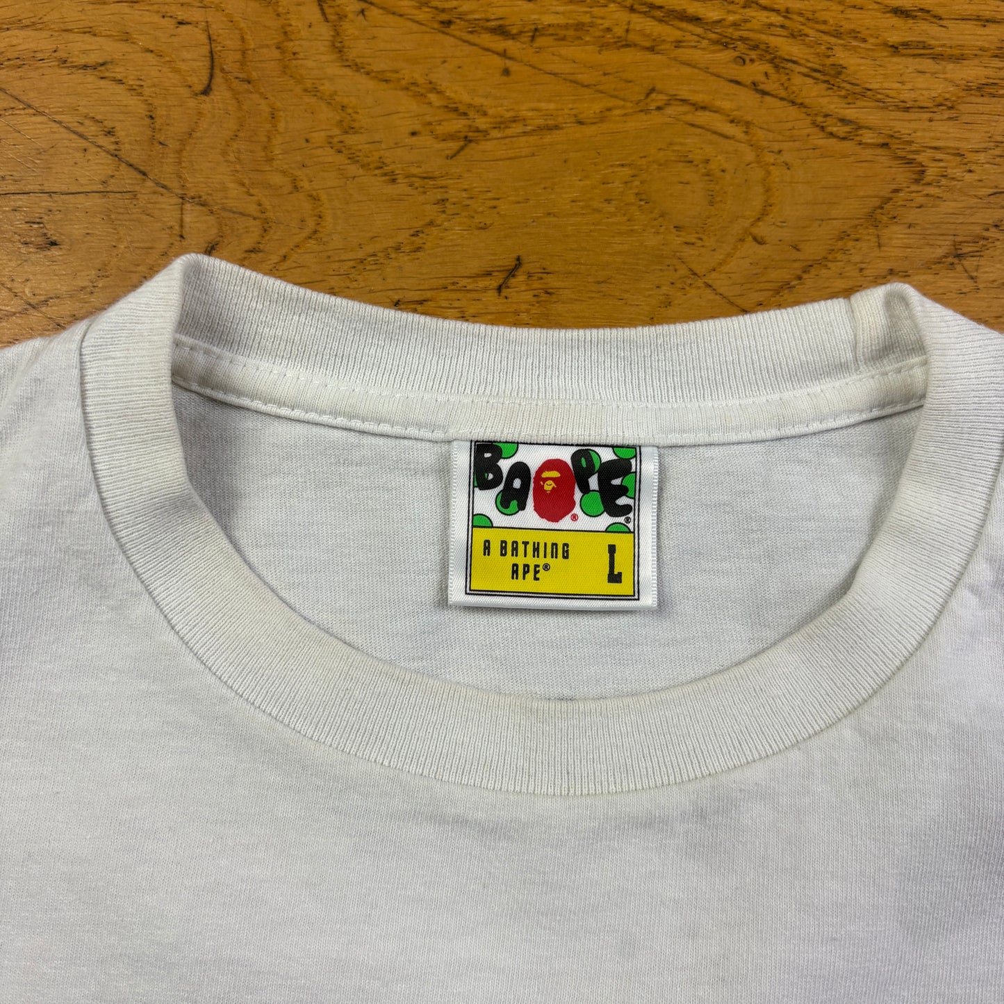Vintage Bape Bathing Ape White Graphic T-Shirt - S
