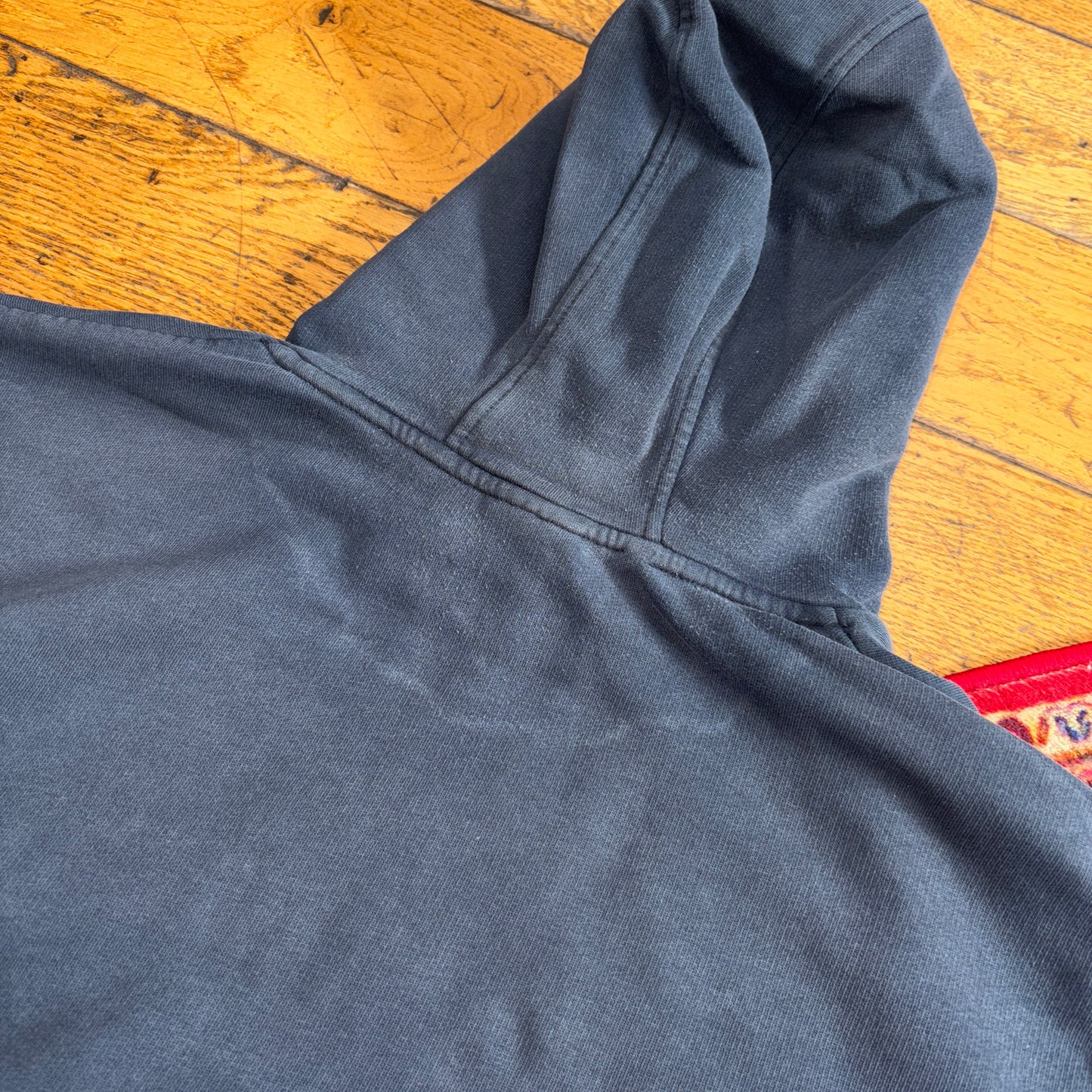 Vintage Nike Athletics Y2K 00s Navy Hoodie Embroidered Sweatshirt - XL