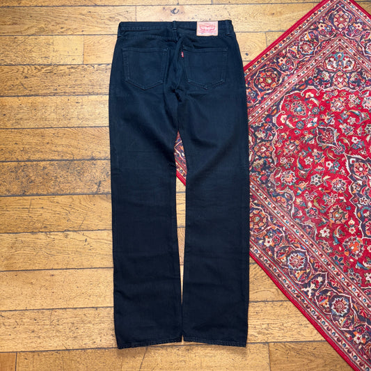 Vintage Levis 501 Straight Black Denim Jeans - 33L