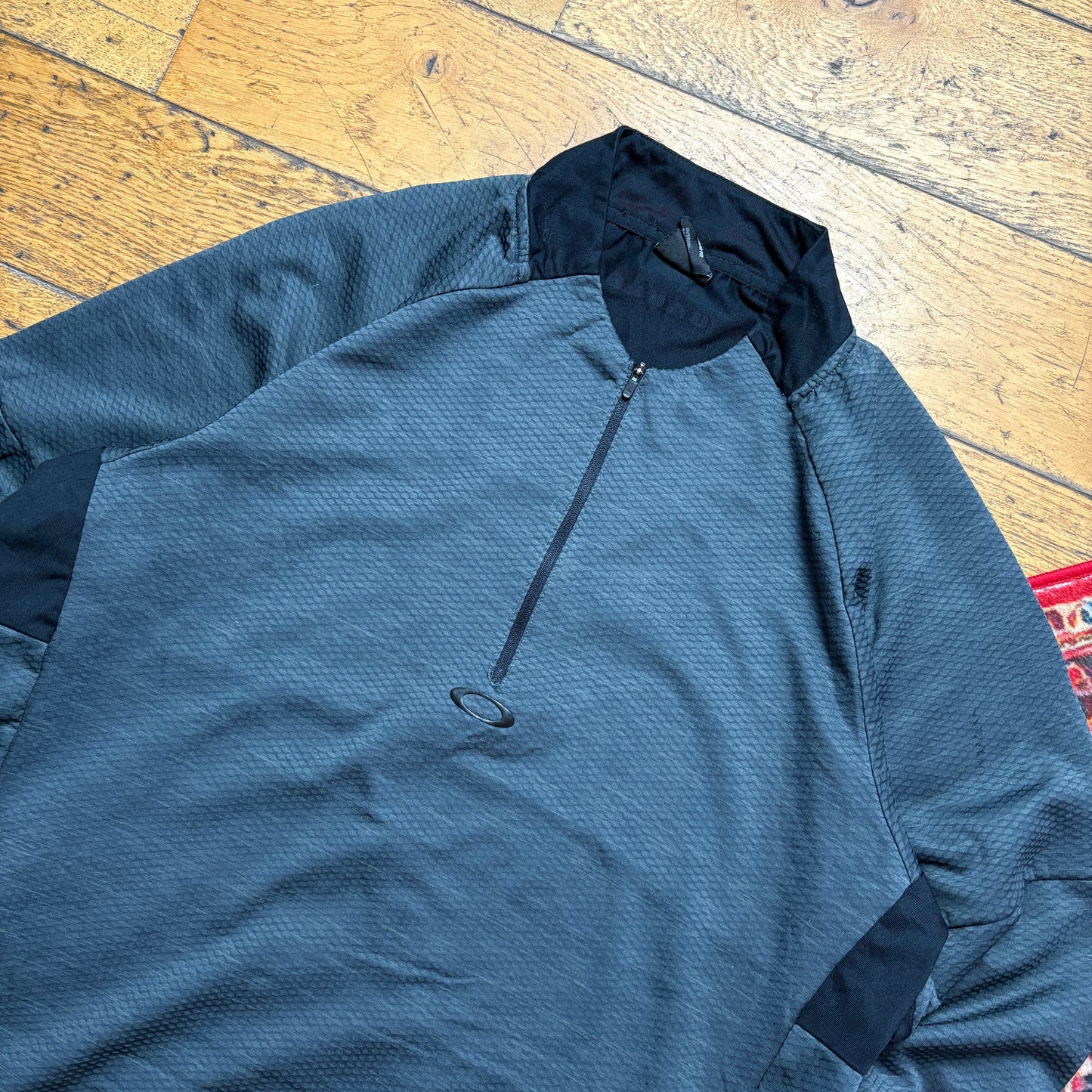 Vintage Oakley Grey Quarter Zip Sports Pullover Track Jacket - L