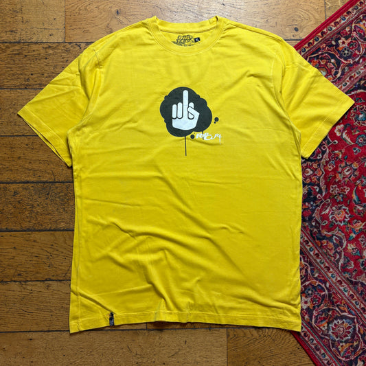 Vintage Rip Curl Yellow Surfwear Funny Graphic T-Shirt - XL