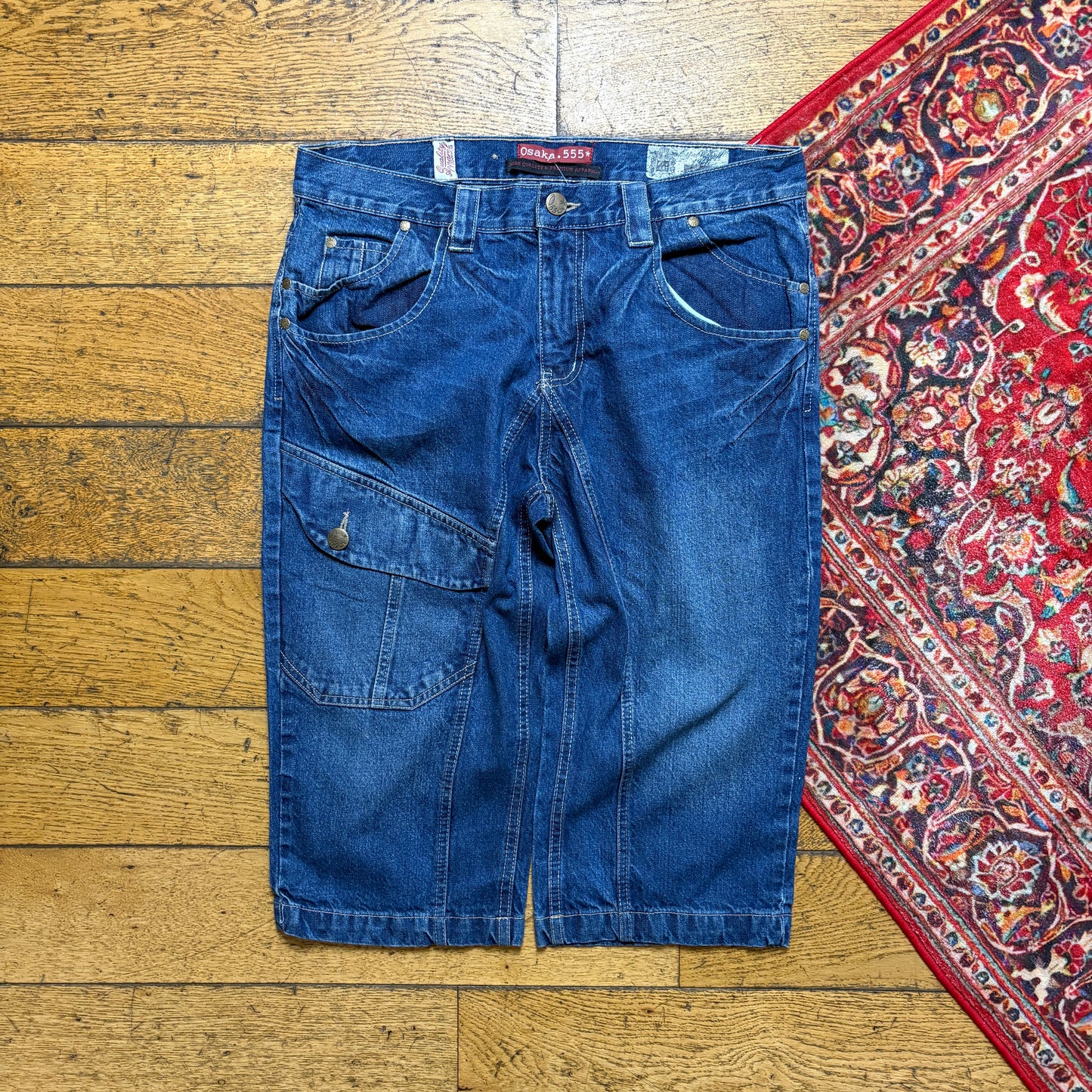 Vintage Blue Denim Shorts - 34