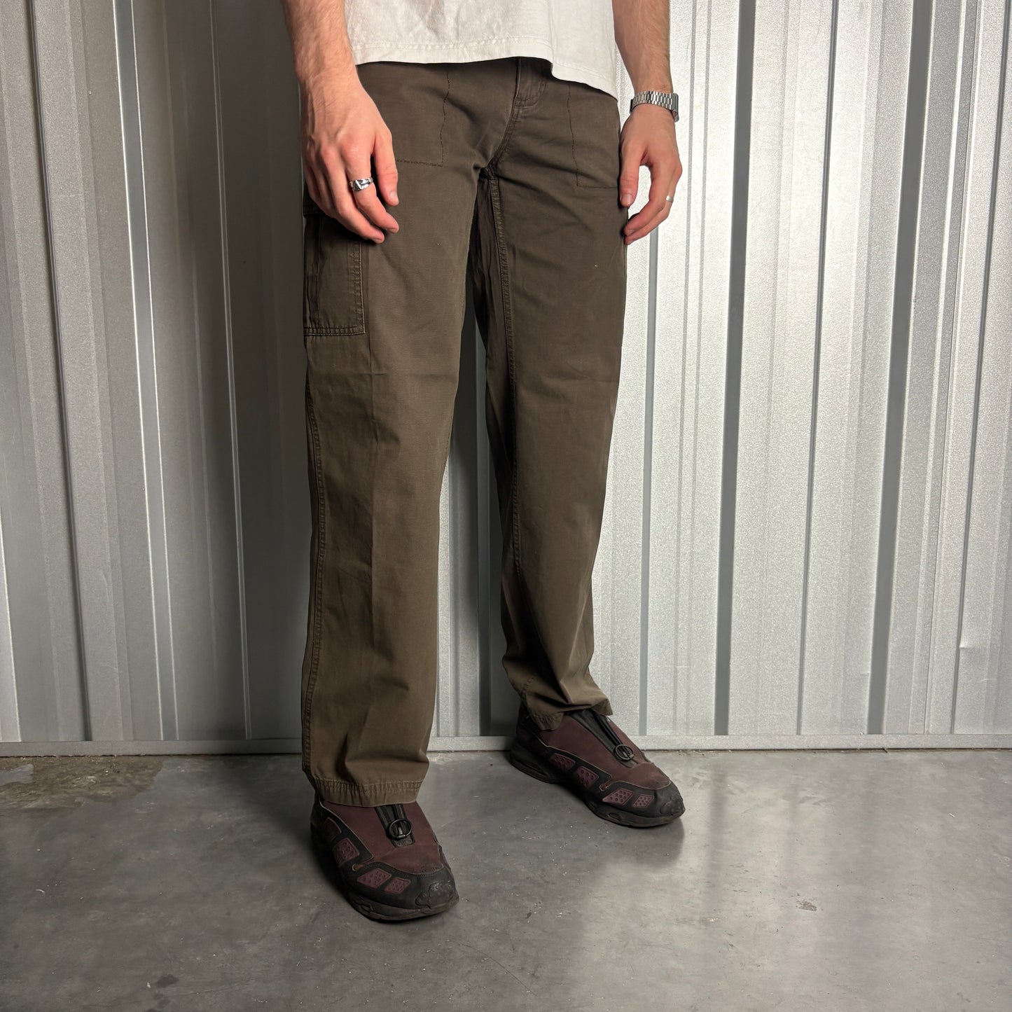 Vintage Timberland Brown Fatigue Y2K Trousers - 31R