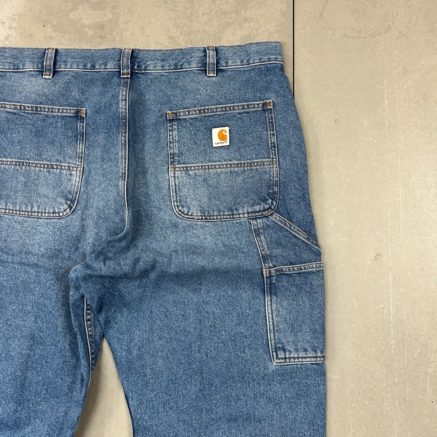 New Carhartt Double Knee Carpenter Baggy Blue Jeans - 40