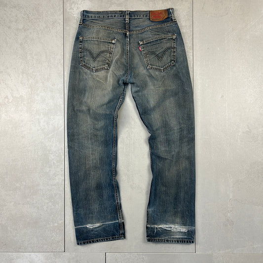 Vintage Levis 501 Straight Blue Denim Jeans - 34