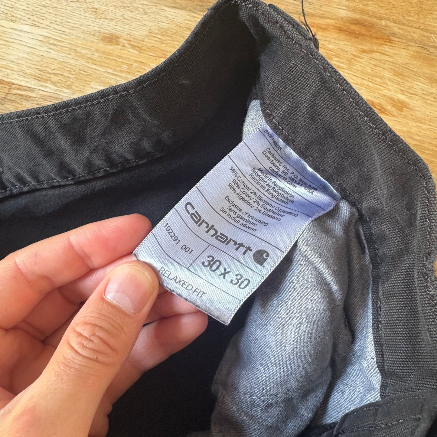 Vintage Carhartt Black Workwear Carpenter Baggy Trousers - 30S