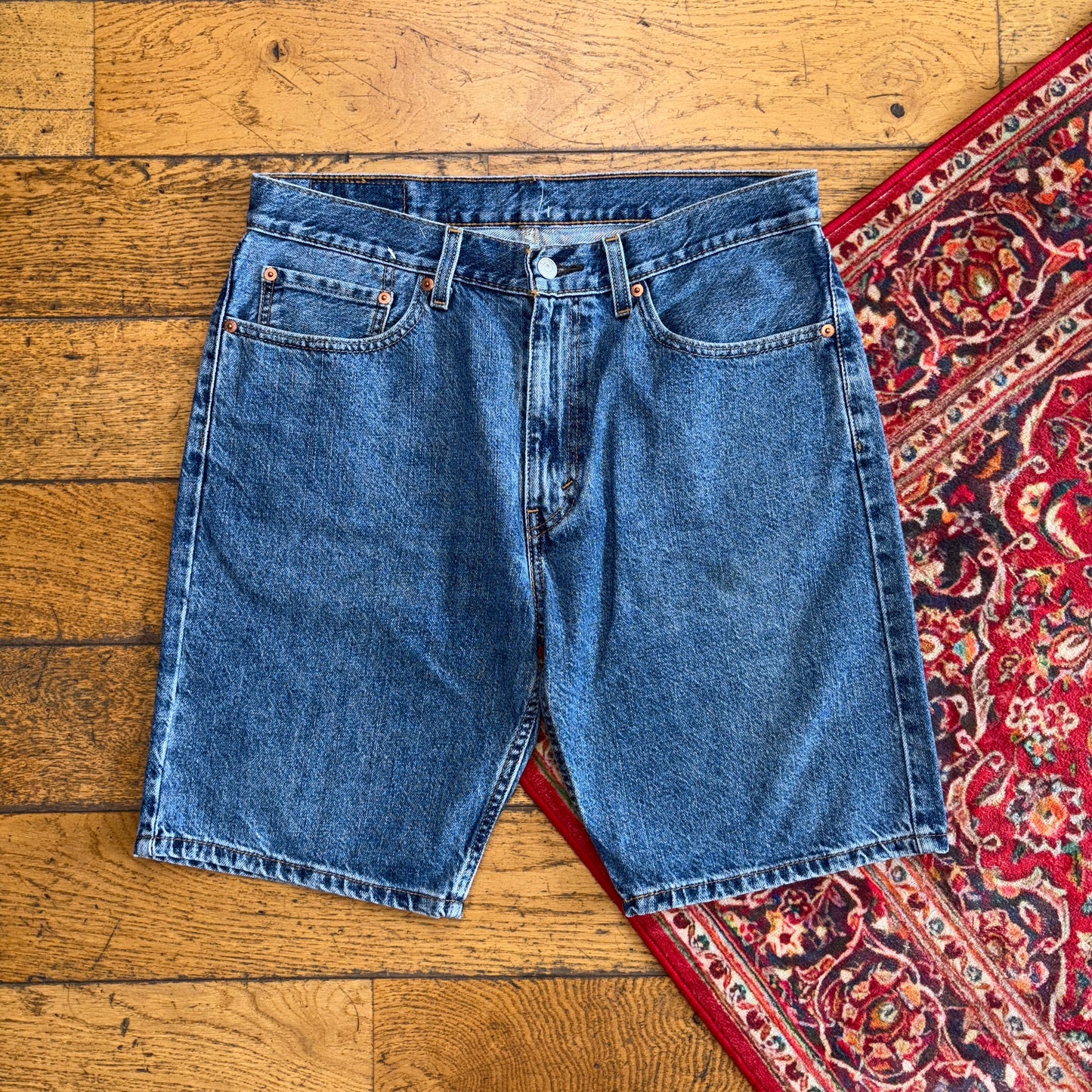 Vintage Levis 505 Blue Denim Shorts - 34
