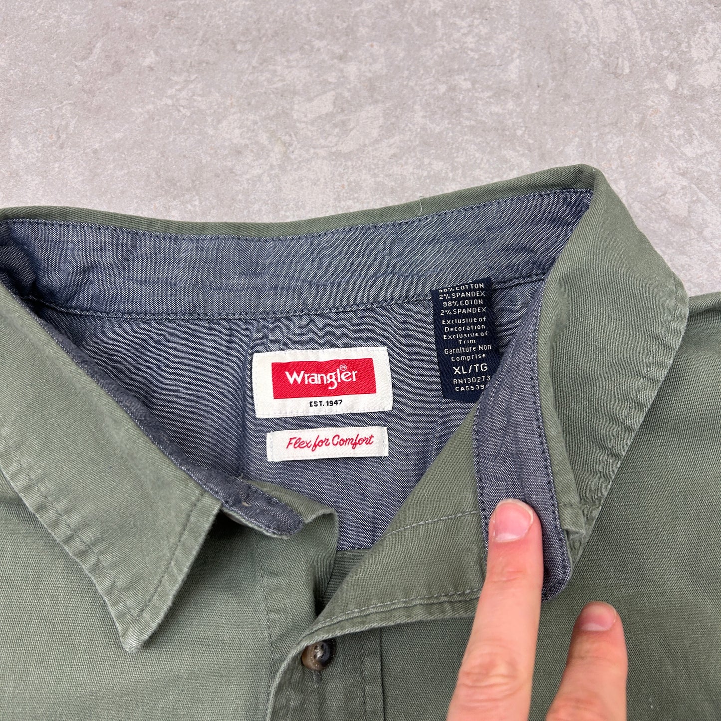 Vintage Wrangler Green Short Sleeve Workwear Shirt - XL