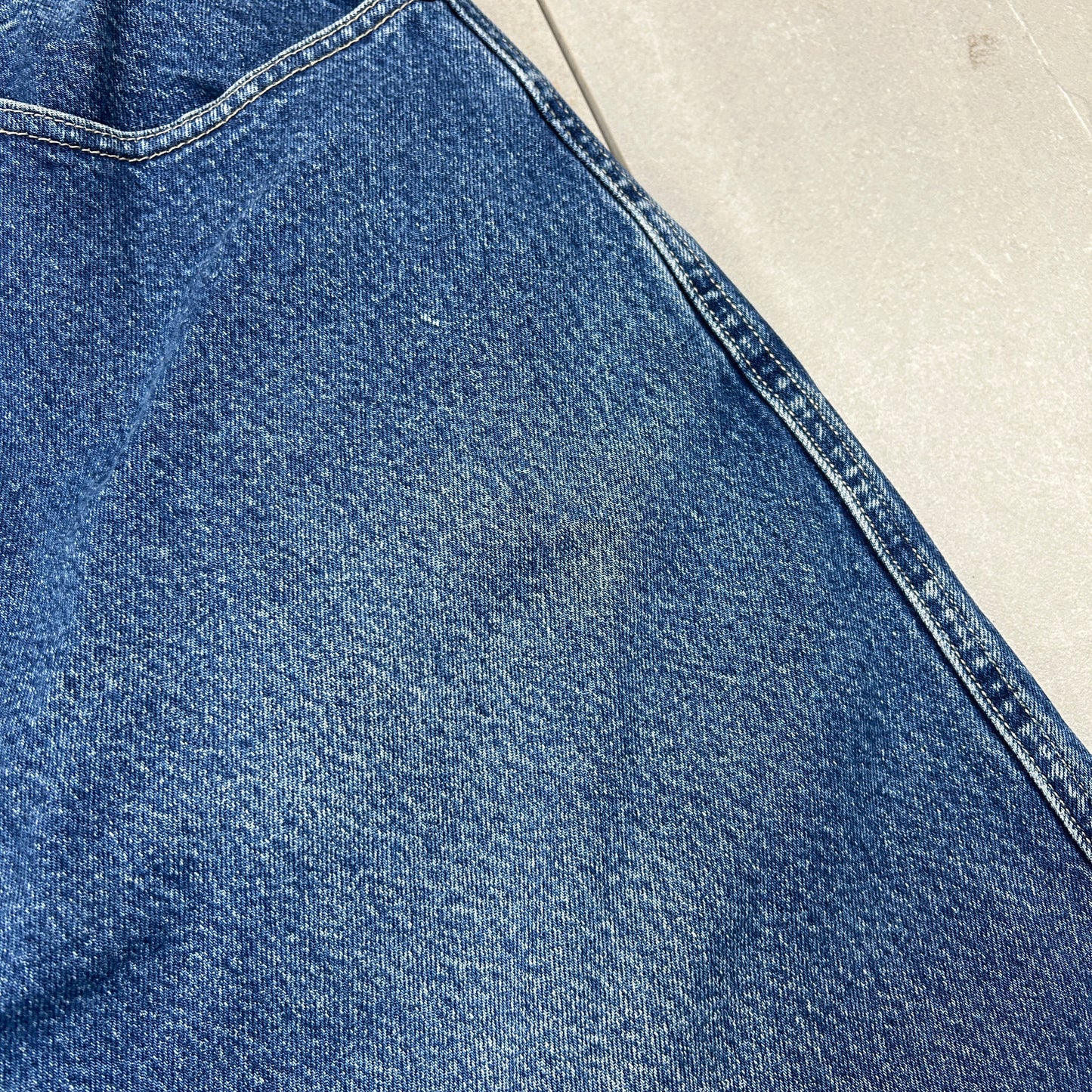 Vintage Embroidered Hip Hop Baggy Blue Shorts Jorts - 34