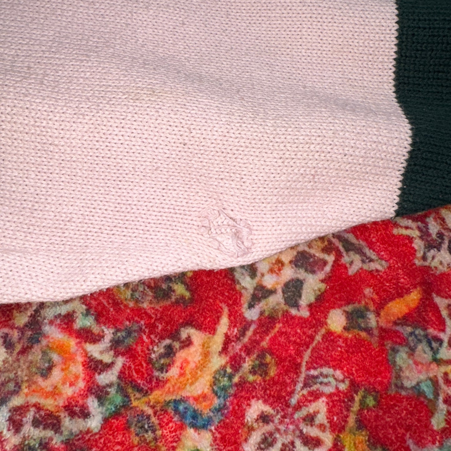 Vintage Nautica Green Pink Stripe Sailing Embroidered Knit Jumper - L