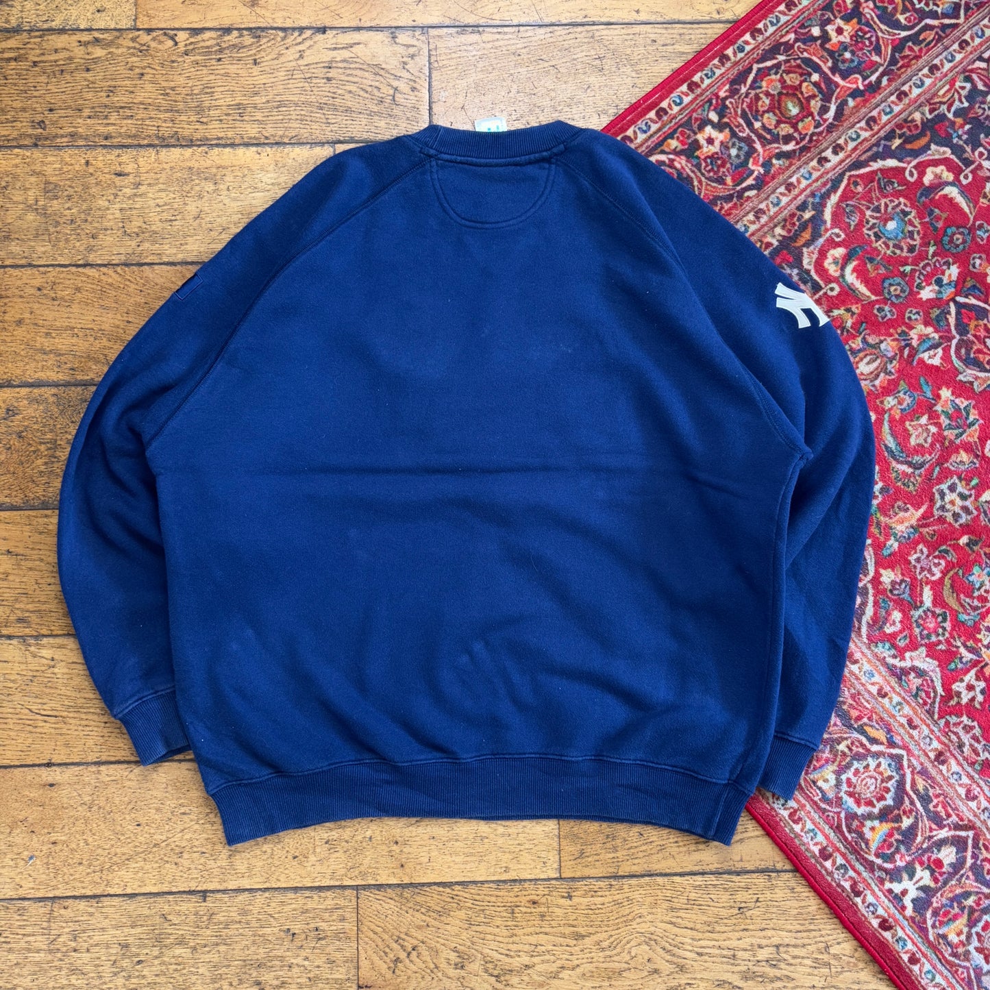 Vintage 90s Adidas New York Yankess Blue MLB NY Embroidered Sweatshirt - L