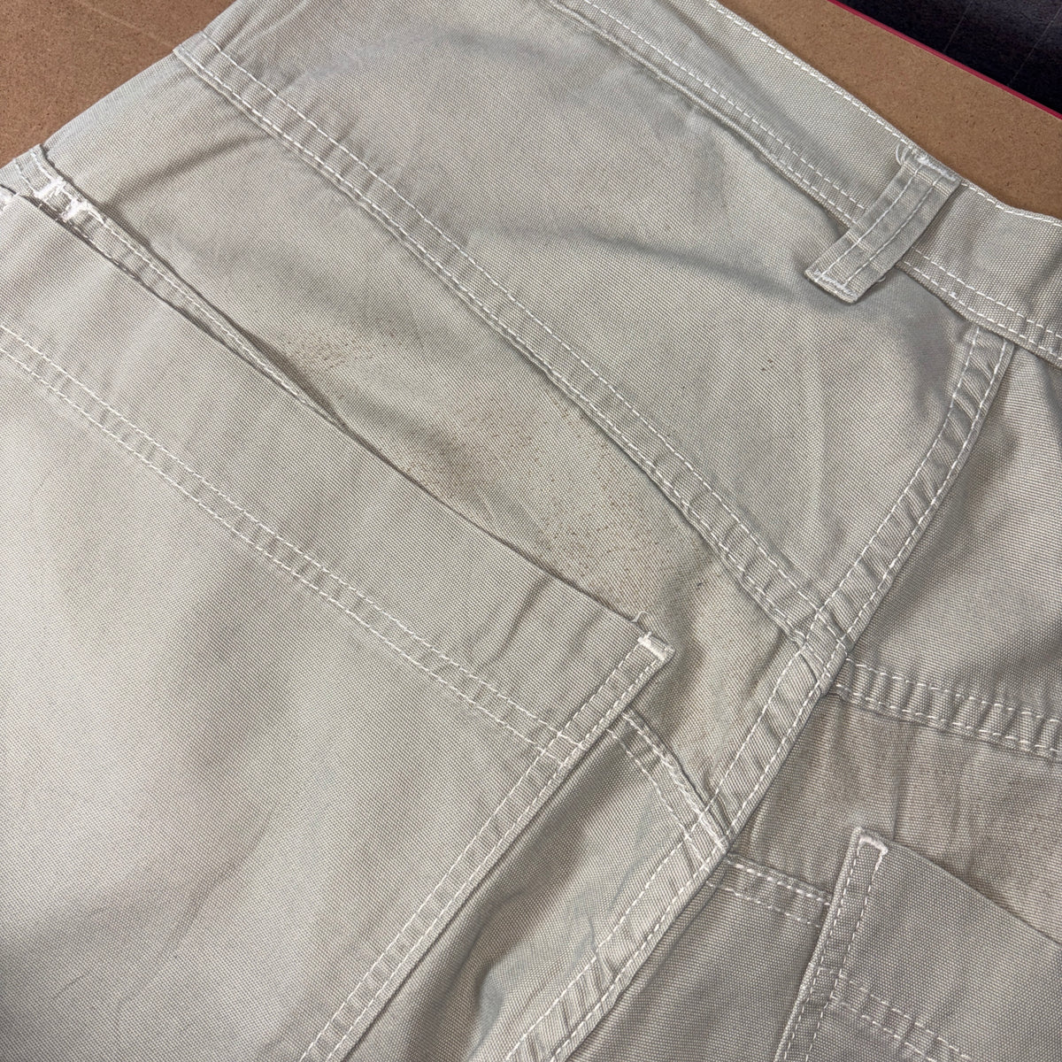 JNCO Cream Chino Baggy Y2K Skate Embroidered Trousers - 36L