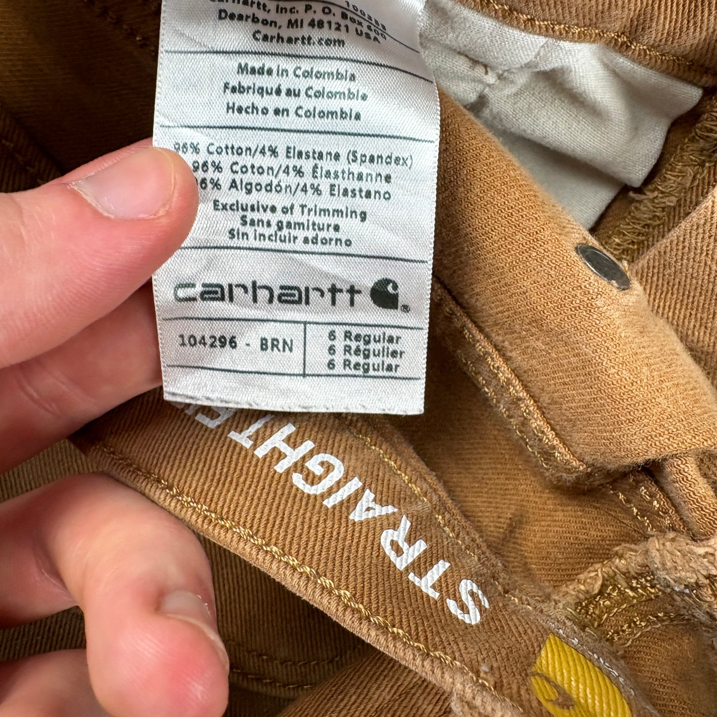 Vintage Carhartt Brown Double Knee Womens Workwear Carpenter Baggy Trousers - 10