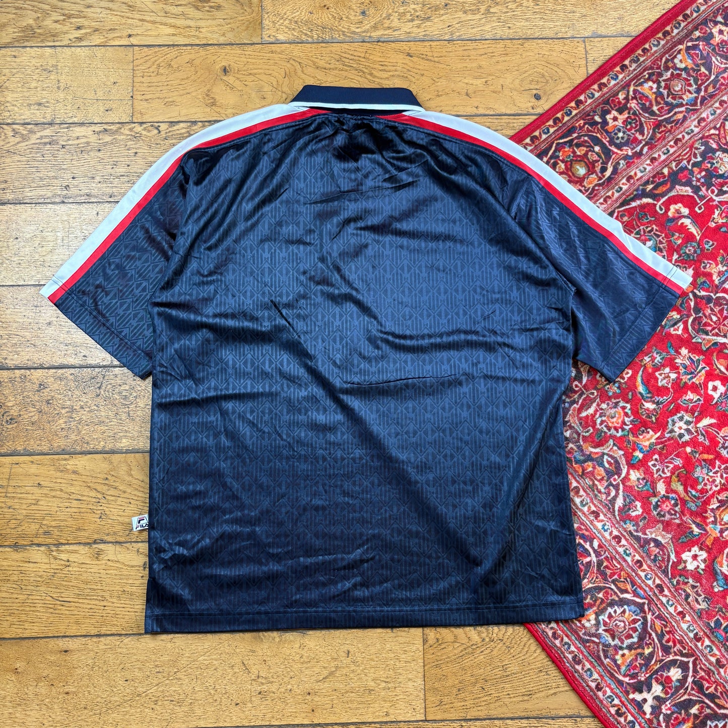 Vintage Fila Embroidered Navy Polo T Shirt - XL