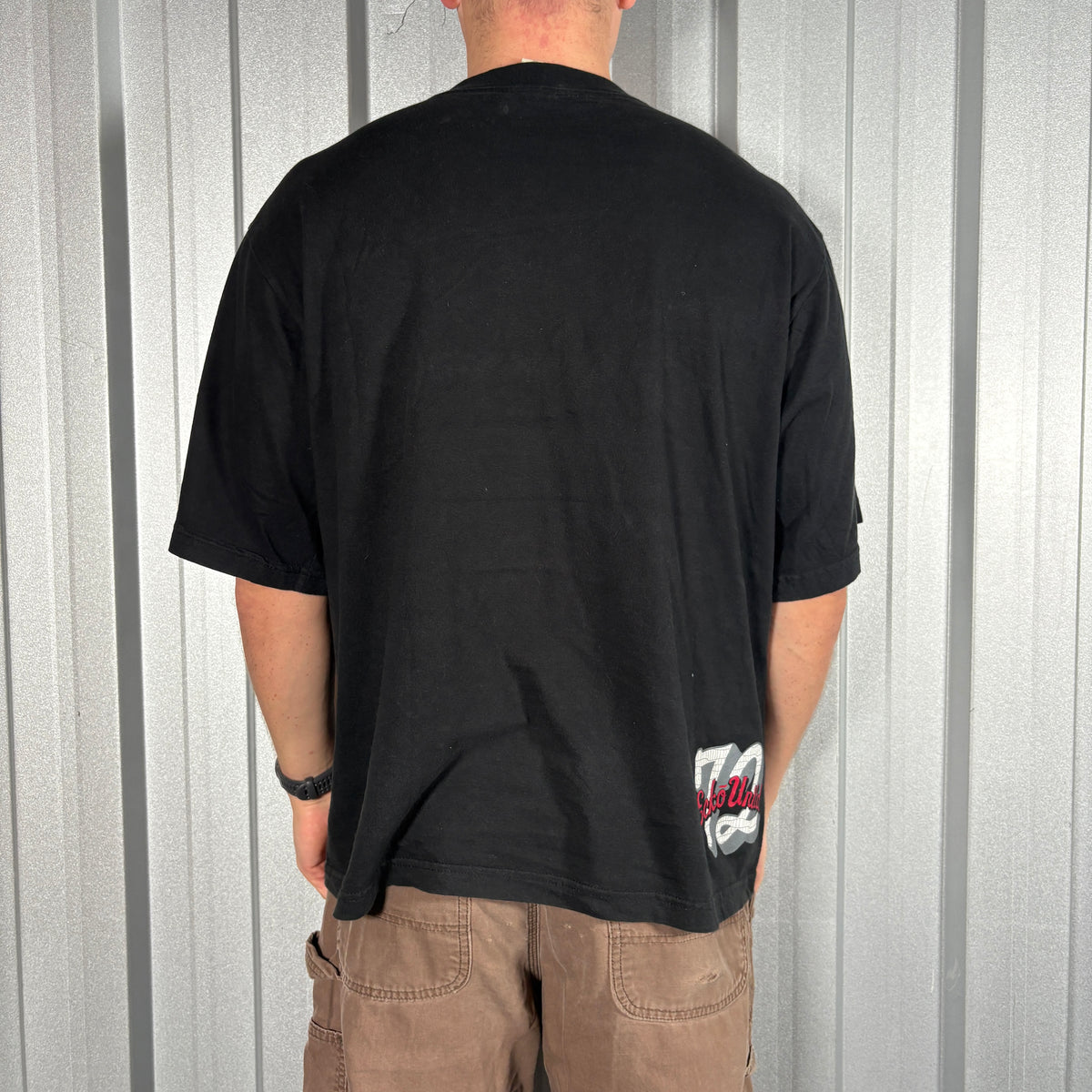 Ecko Unltd 3D Print Black Hip Hop Y2K Graphic T Shirt - M