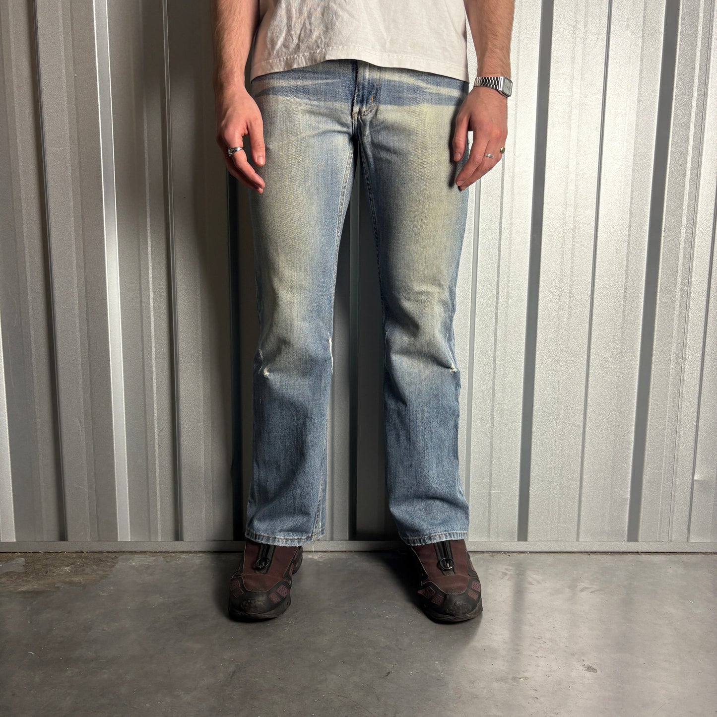 Vintage Armani Blue Bootcut Y2K Jeans - 30R
