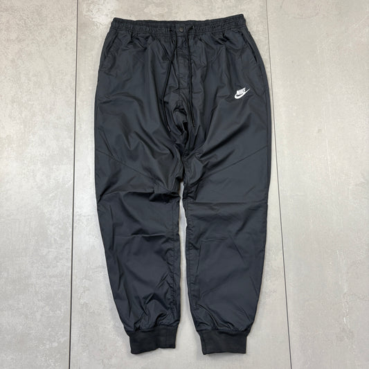 Vintage Nike Black Baggy Tracksuit Sweatpants Track Pants Bottoms - XL