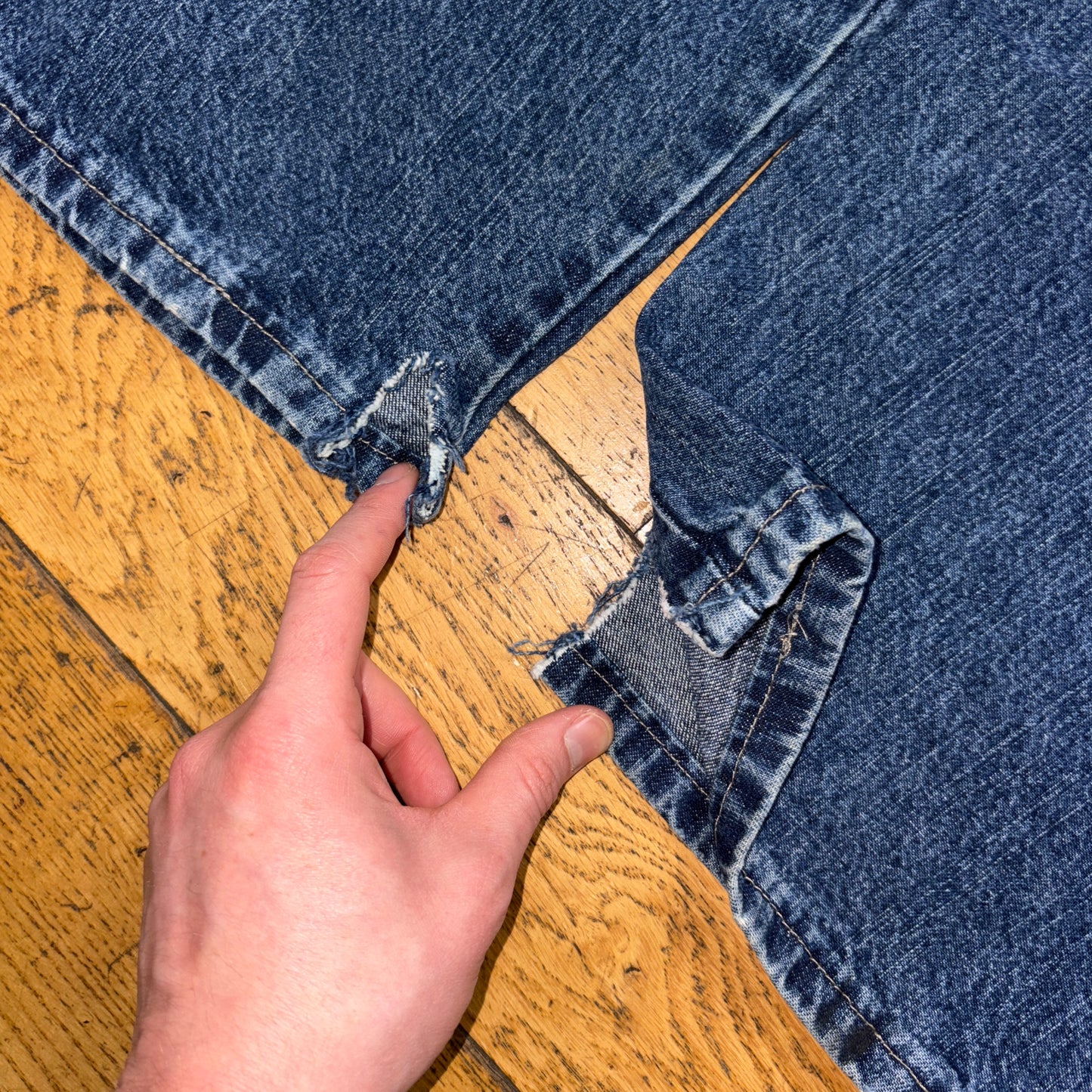 Vintage Wrangler Blue Carpenter Workwear Baggy Jeans - 34R