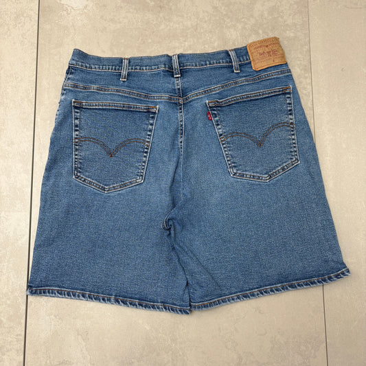 Vintage Levis Blue Baggy Denim Shorts - 36