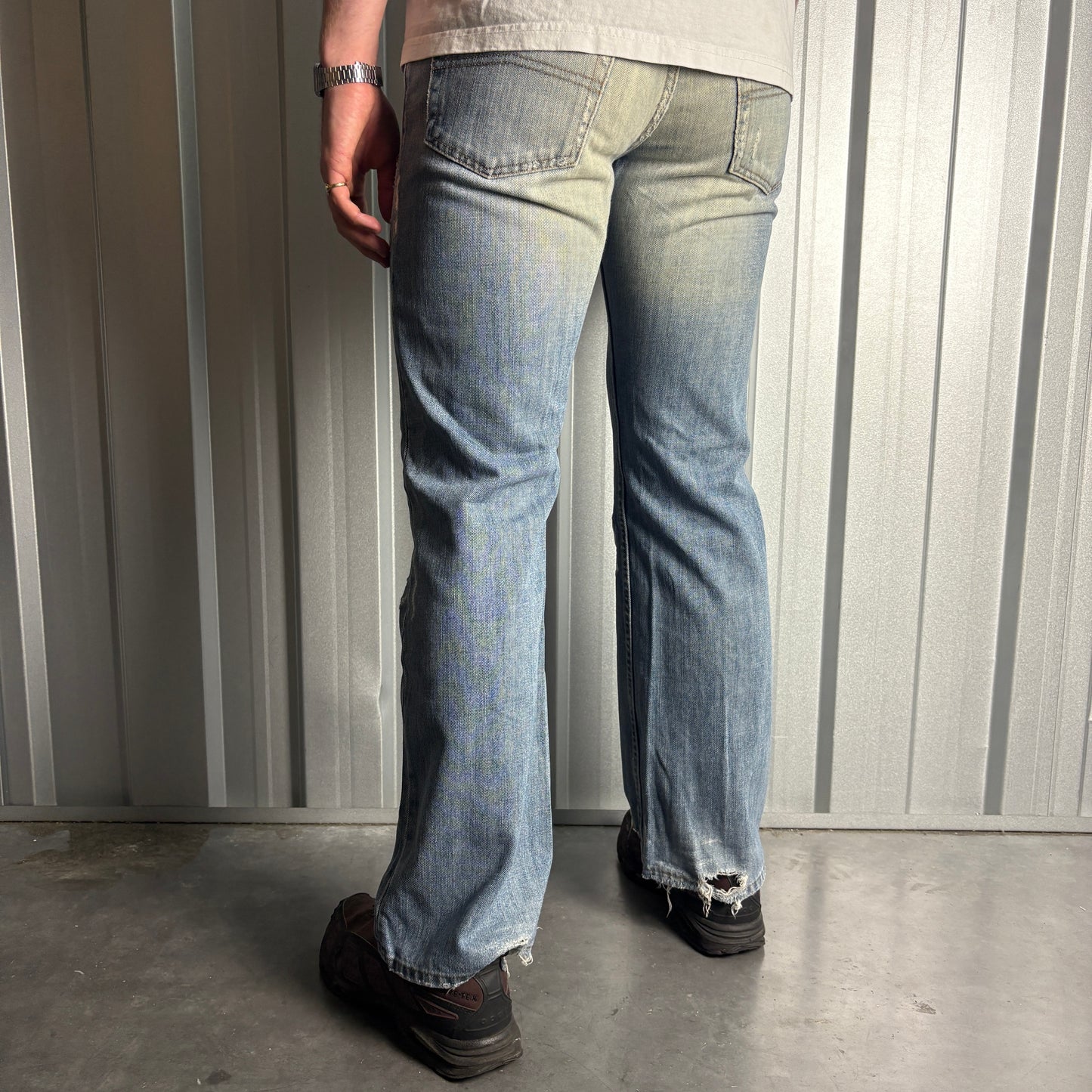 Vintage Armani Blue Bootcut Y2K Jeans - 30R