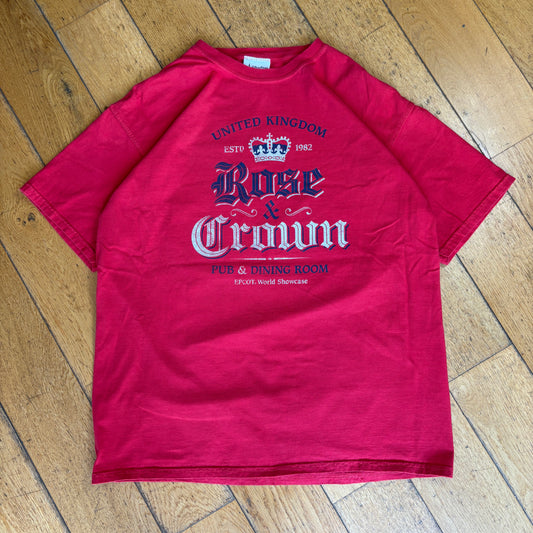 Vintage Disney Disneyland Pub Red Graphic T-Shirt - M
