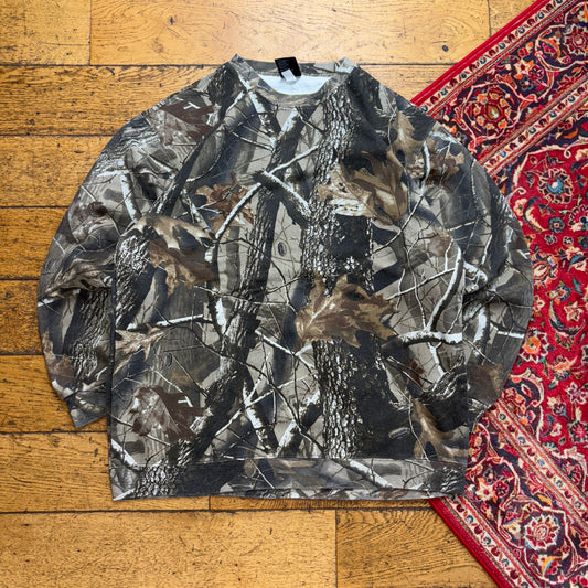 Vintage Realtree Camo Green Sweatshirt - L