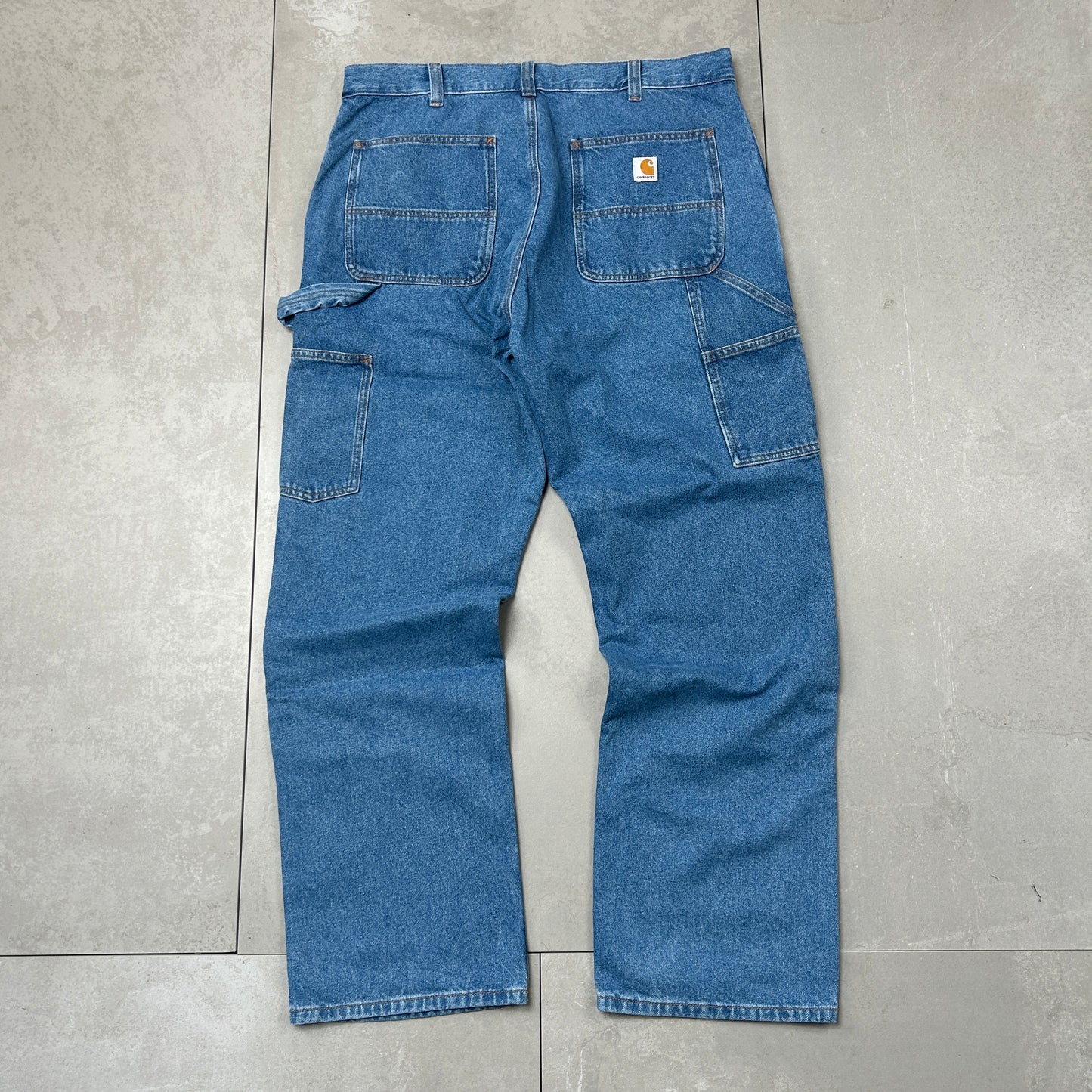 New Carhartt Double Knee Carpenter Blue Jeans - 36
