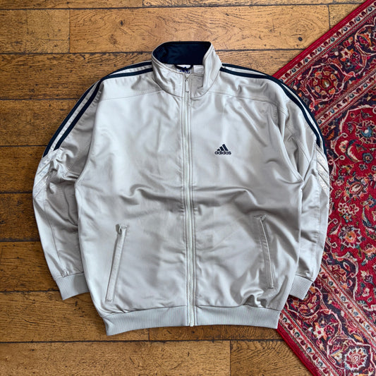 Vintage Adidas Grey Brown Tracksuit Track Jacket - L