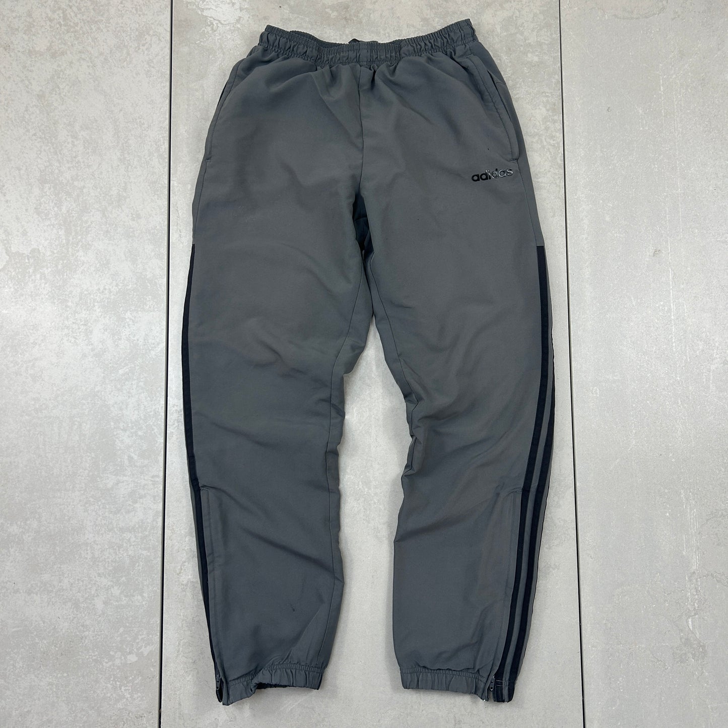 Vintage Adidas Grey Baggy Tracksuit Sweatpants Track Pants Bottoms - XS