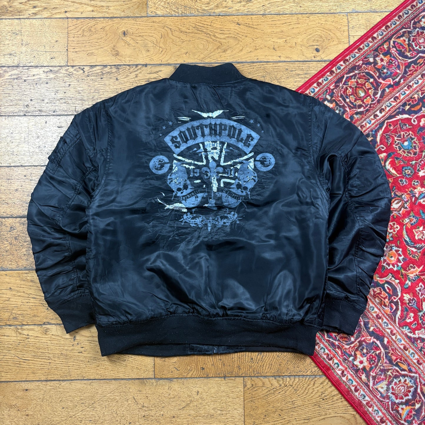 Vintage Southpole Black MA-1 Bomber Jacket - M