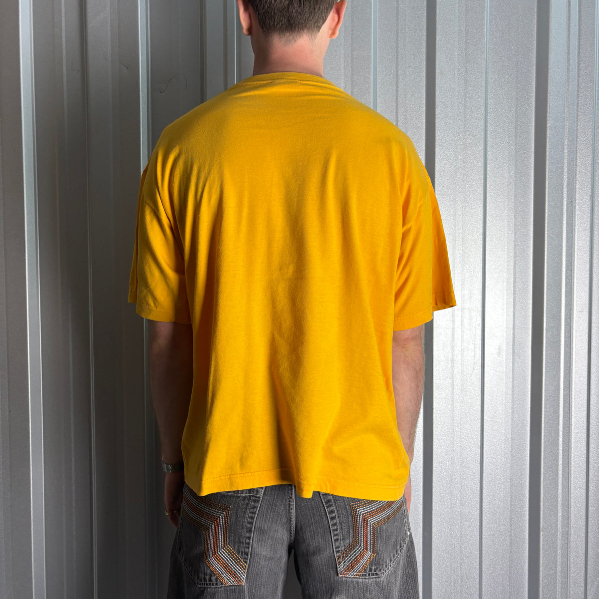 Vintage Reebok Yellow Y2K 00s Graphic T-Shirt - M