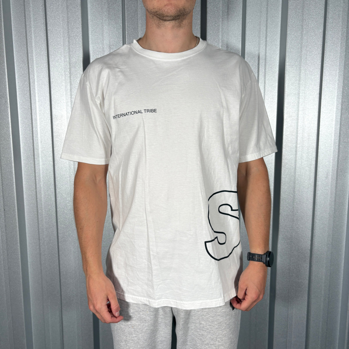 Stussy White Graphic T Shirt - L