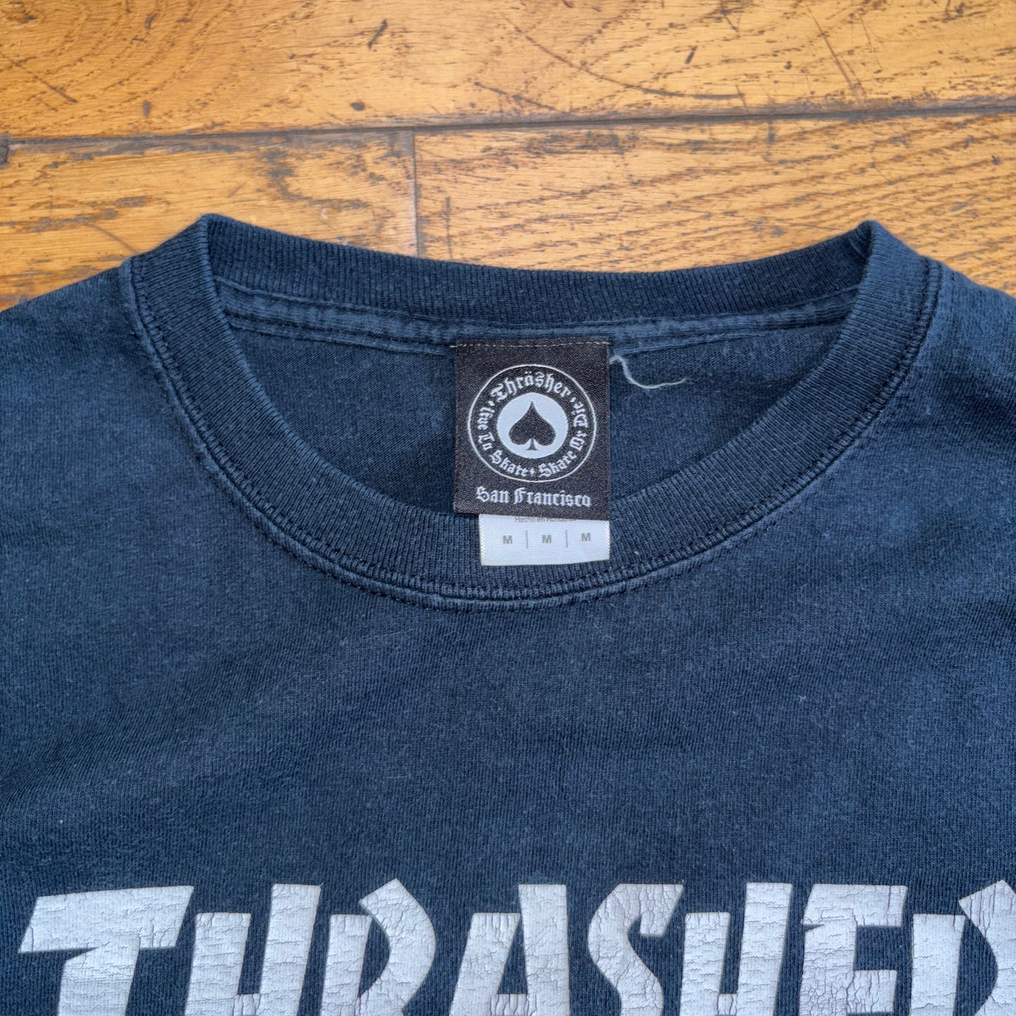 Vintage Thrasher Black Skate Long Sleeve Graphic T-Shirt - S