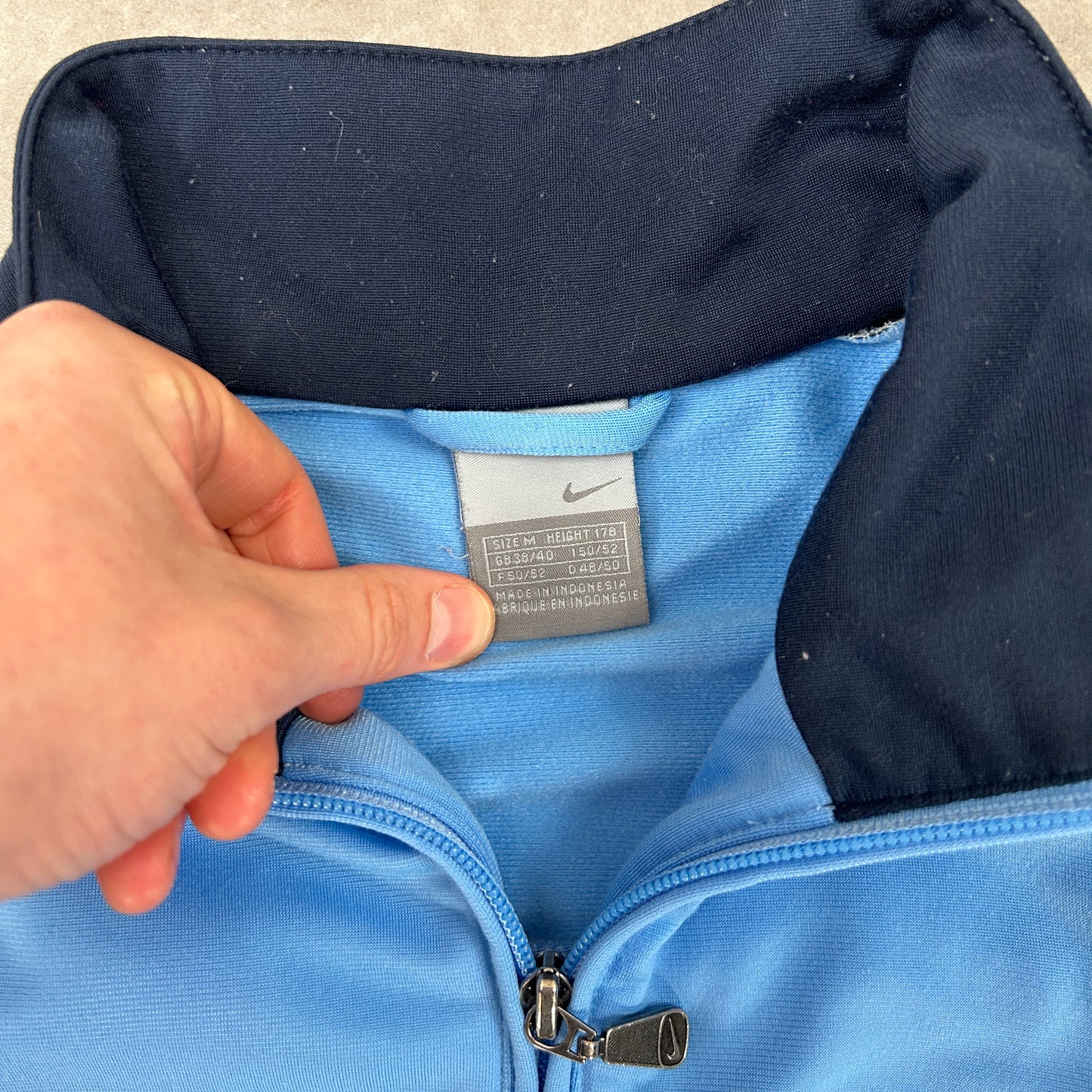 Vintage Nike Blue Tracksuit Track Shell Windbreaker Jacket - M