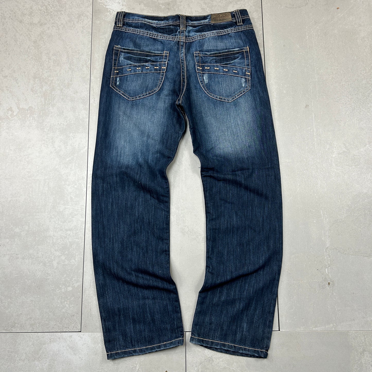 Vintage Embroidered Hip Hop Baggy Jeans - 36