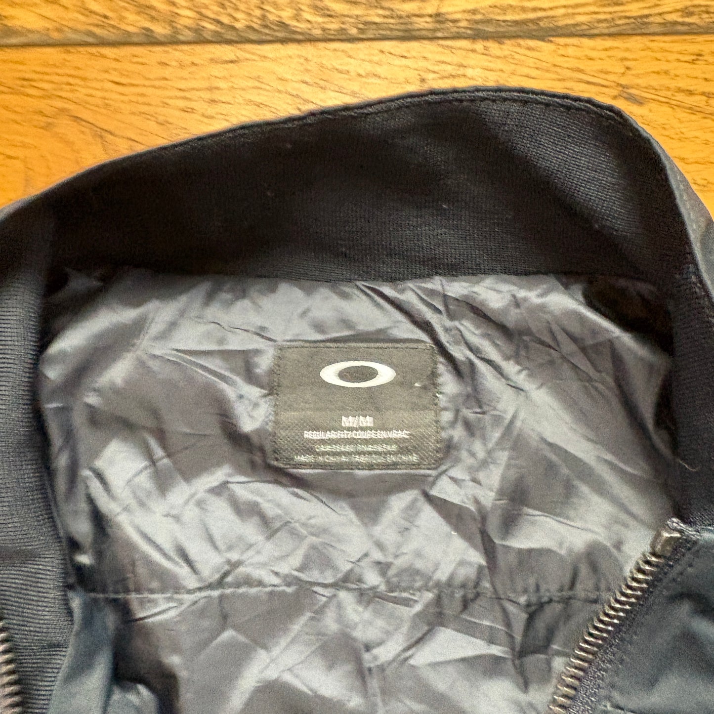 Vintage Oakley Black Lightweight Water Resistant Zip Jacket - M