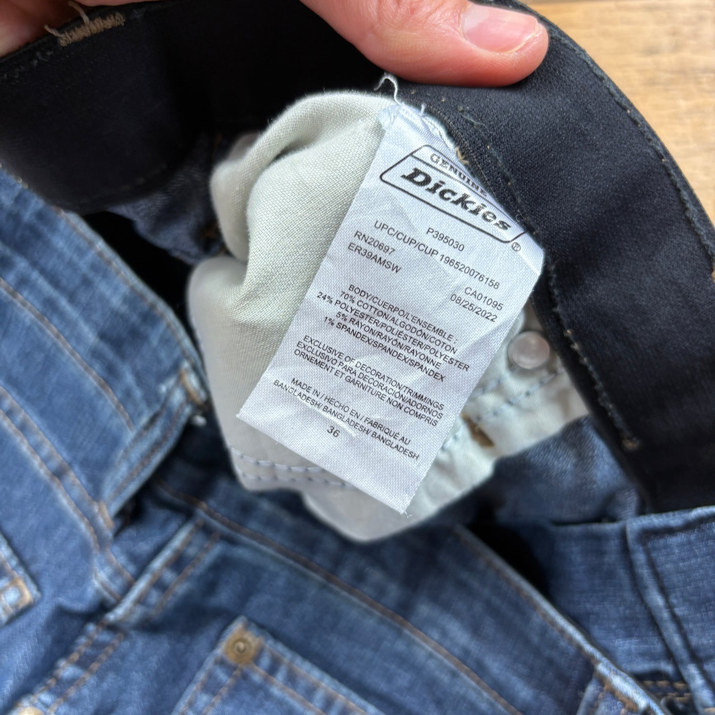 Vintage Dickies Workwear Carpenter Blue Baggy Shorts - 36