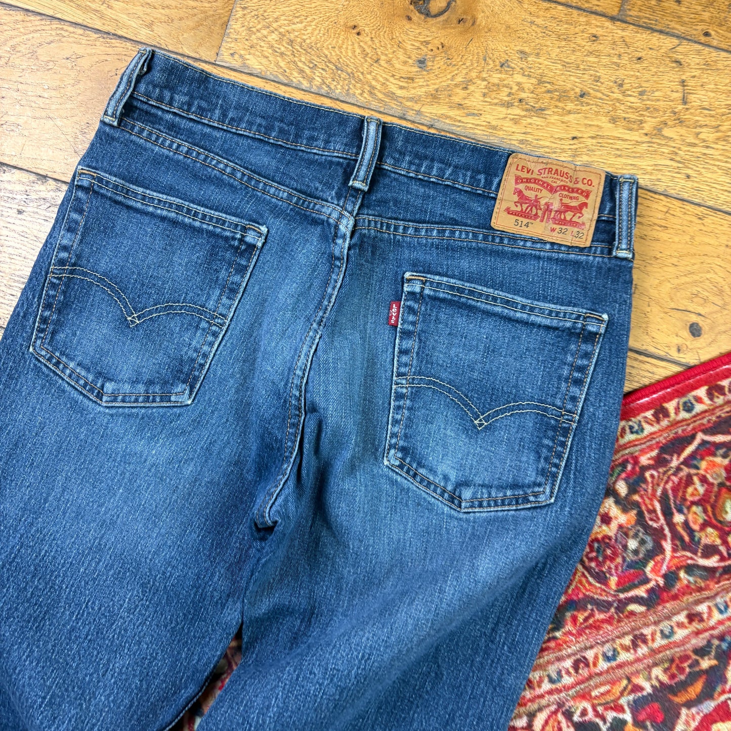 Vintage Levis 514 Straight Blue Denim Jeans - 32