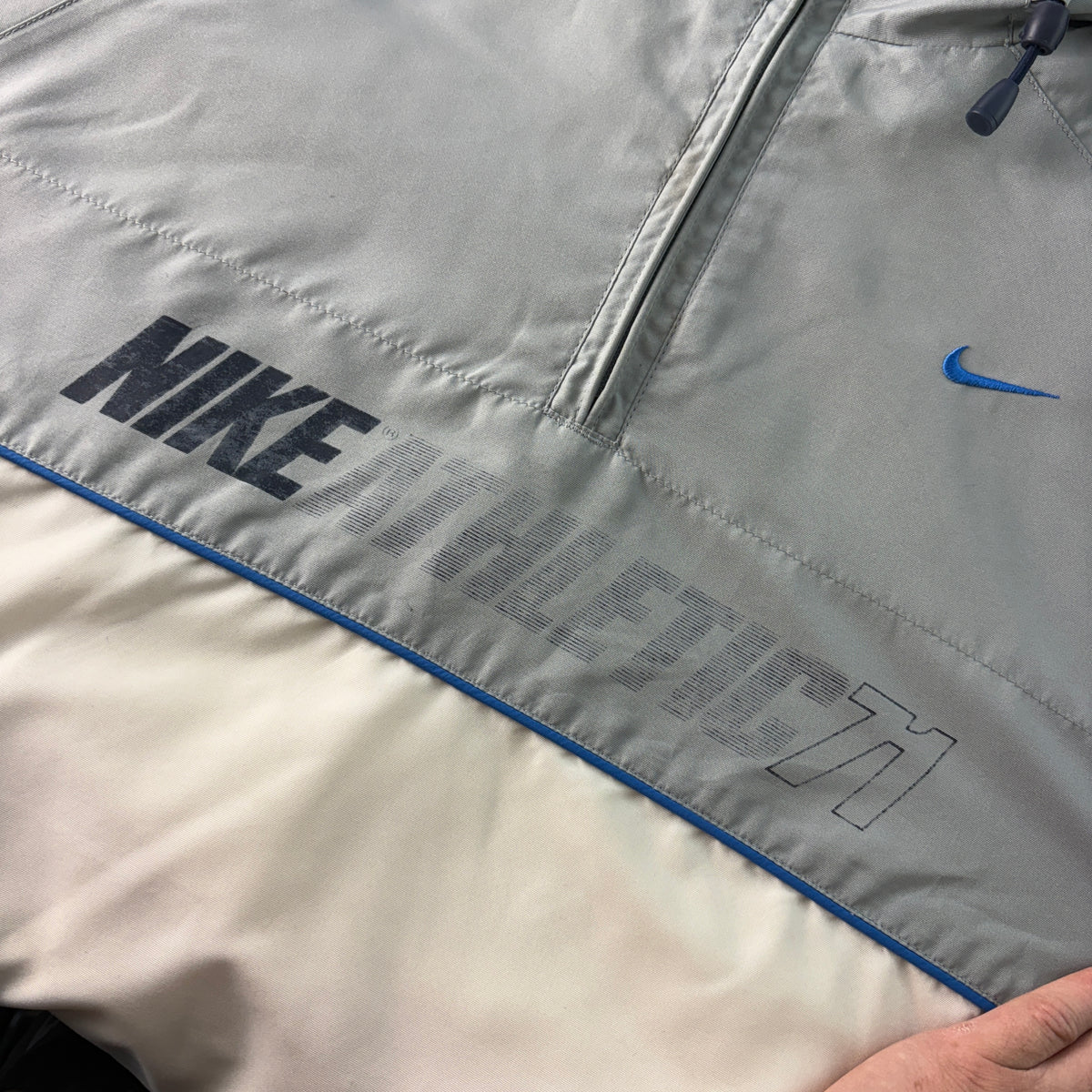 Vintage Nike 00s Y2K Grey Cream Jacket - L