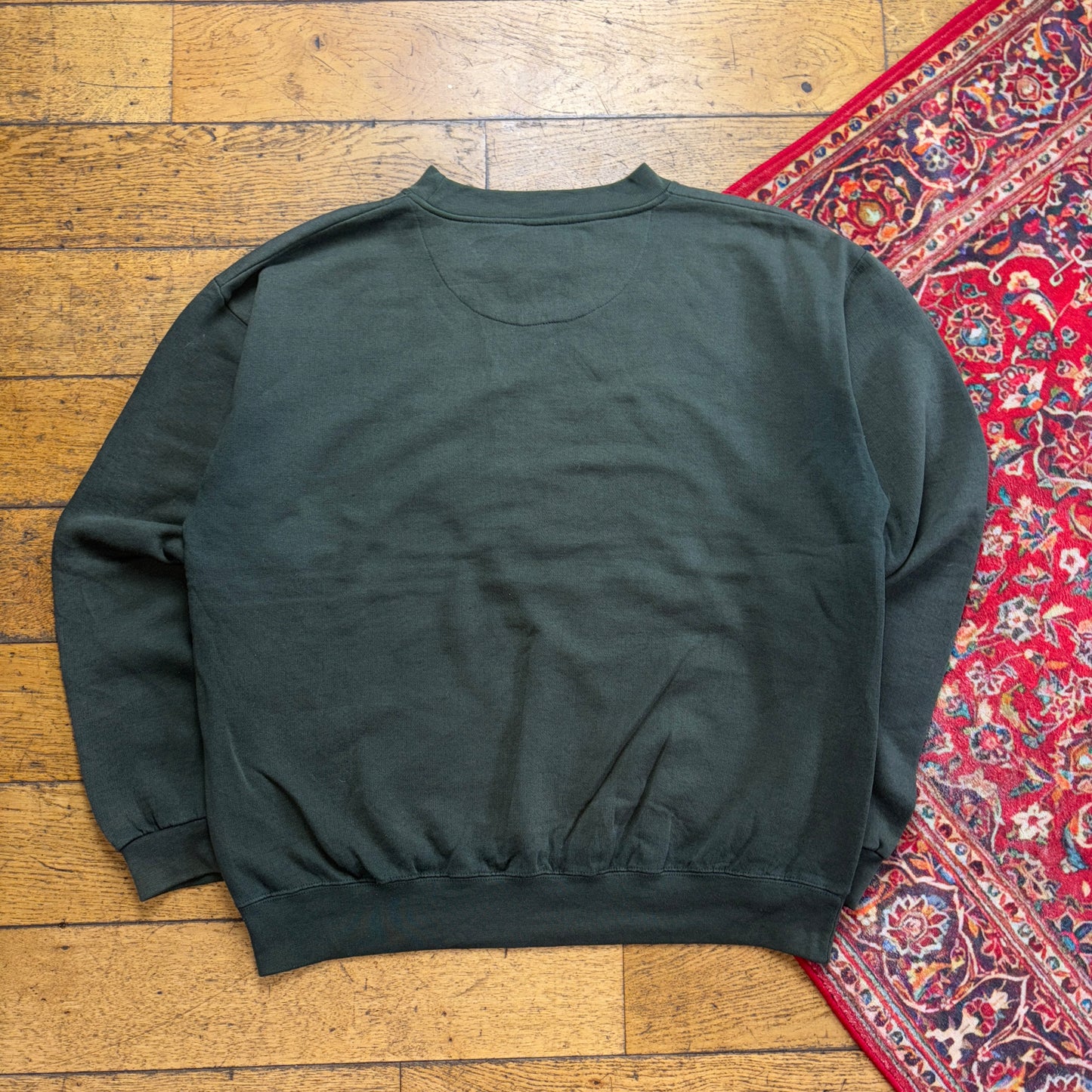 Vintage 90s Green American Embroidered Sweatshirt - XL