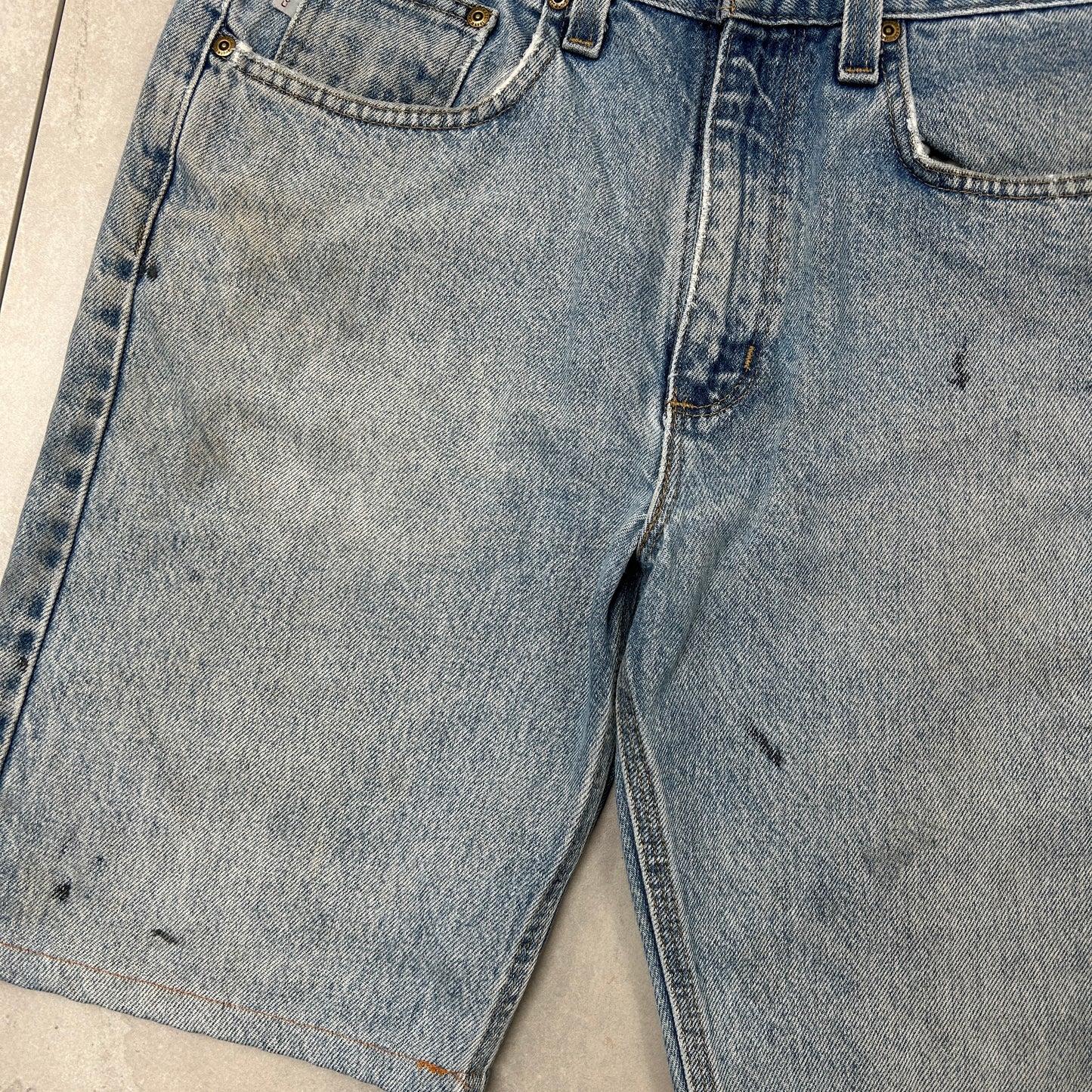 Vintage Carhartt Workwear Baggy Blue Carpenter Shorts - 33