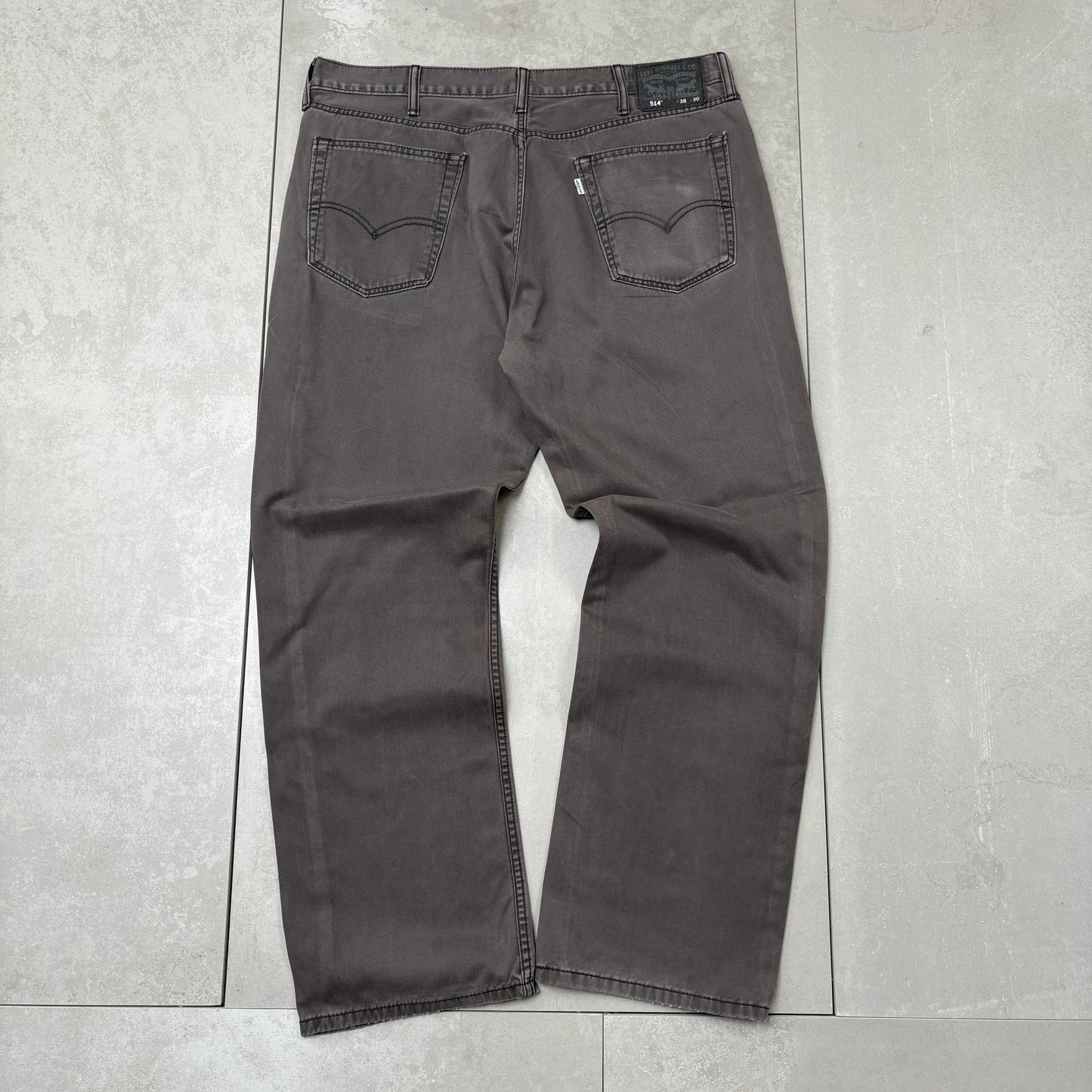 Vintage Levis 514 Straight Grey Denim Jeans - 38