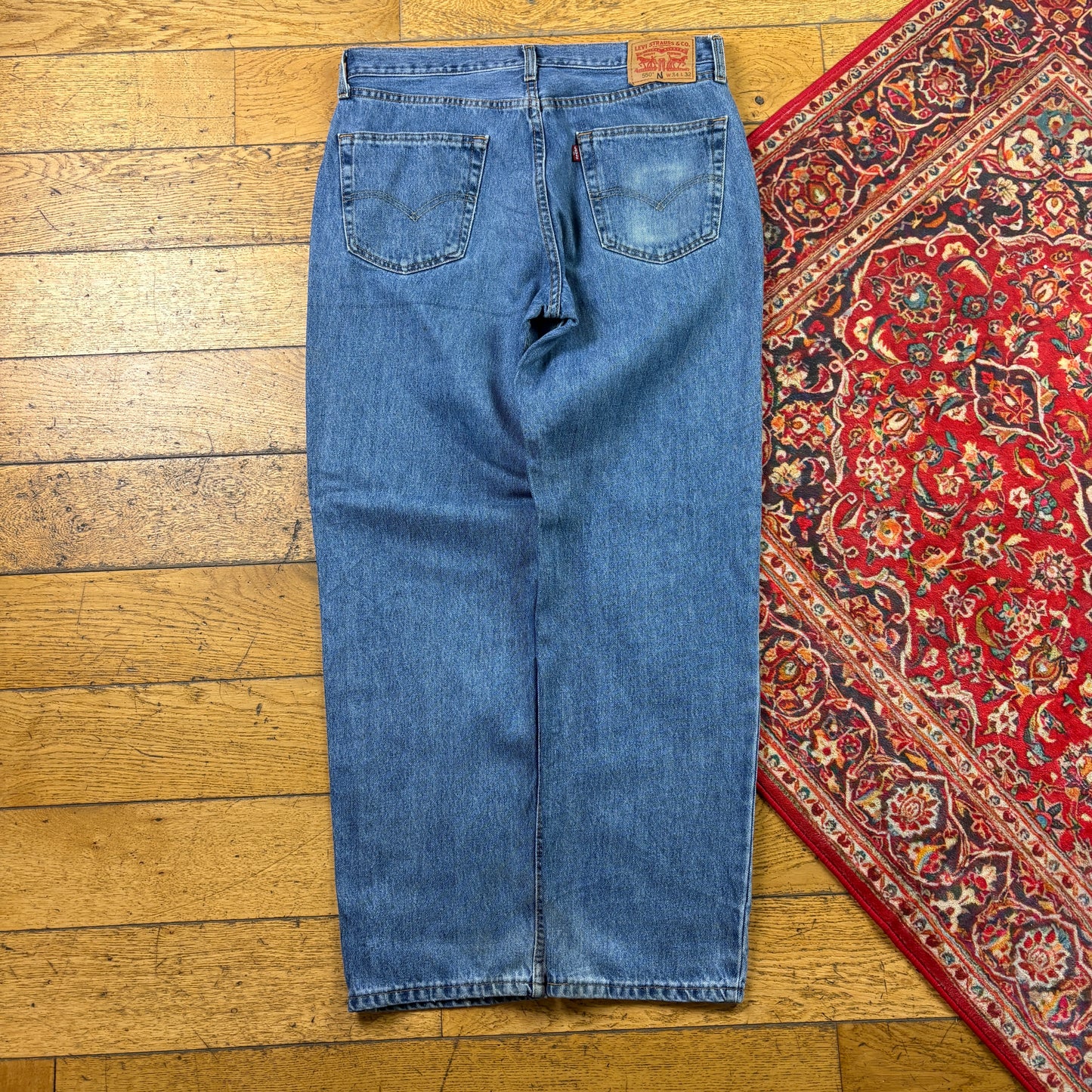 Vintage Levis 550 Baggy Blue Denim Jeans - 36